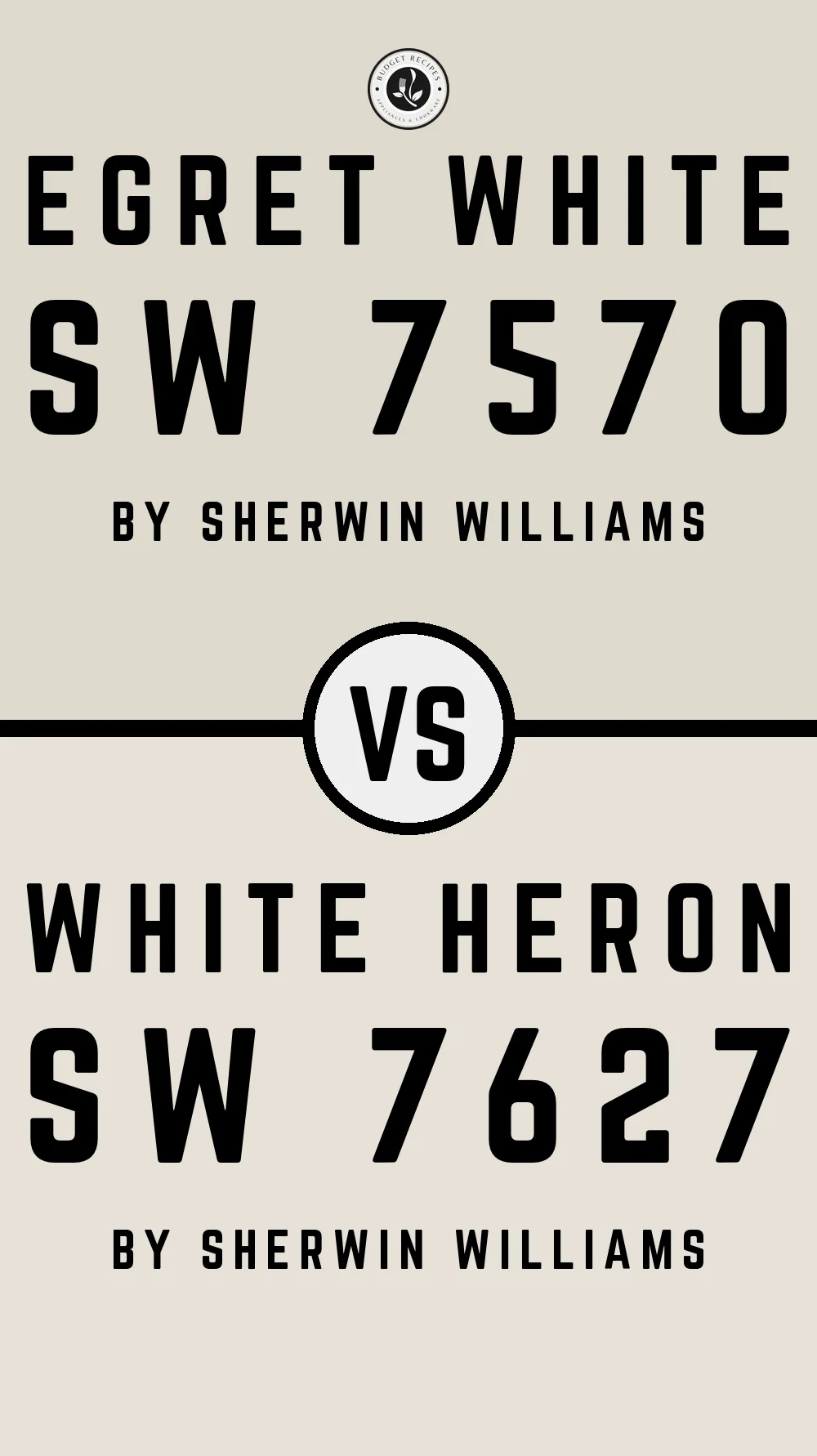 Egret White by Sherwin Williams SW 7570 vs White Heron SW 7627