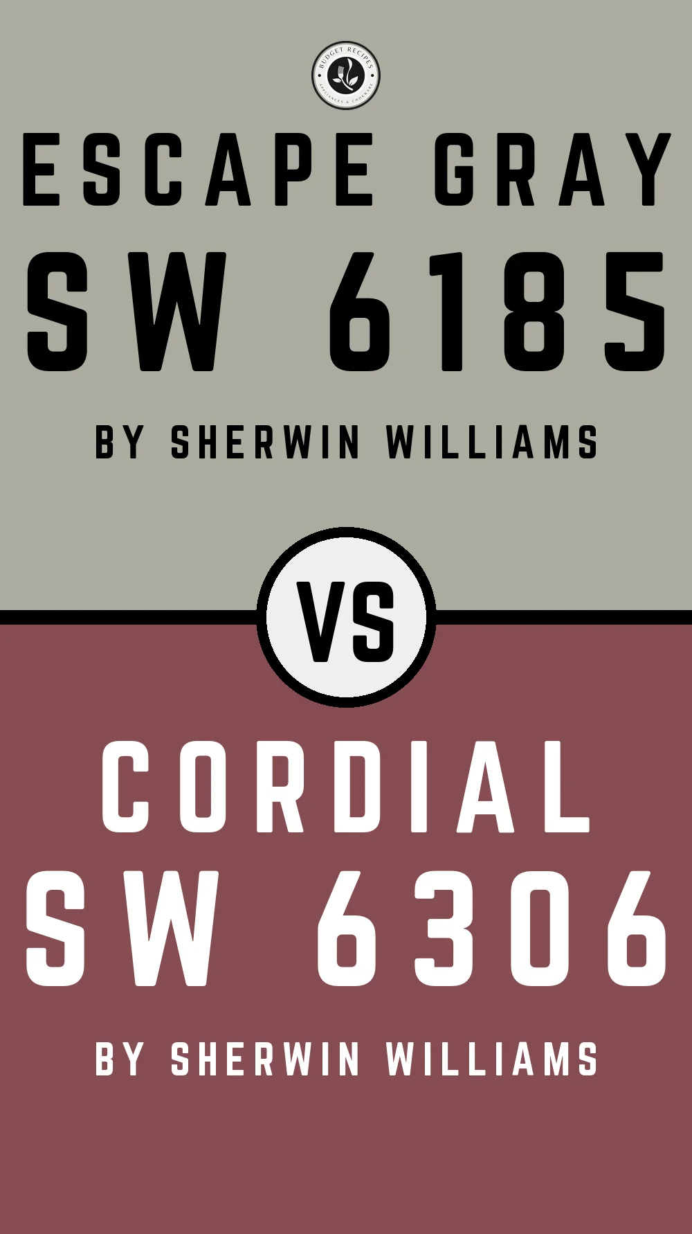 Escape Gray by Sherwin Williams SW 6185 with Cordial SW 6306