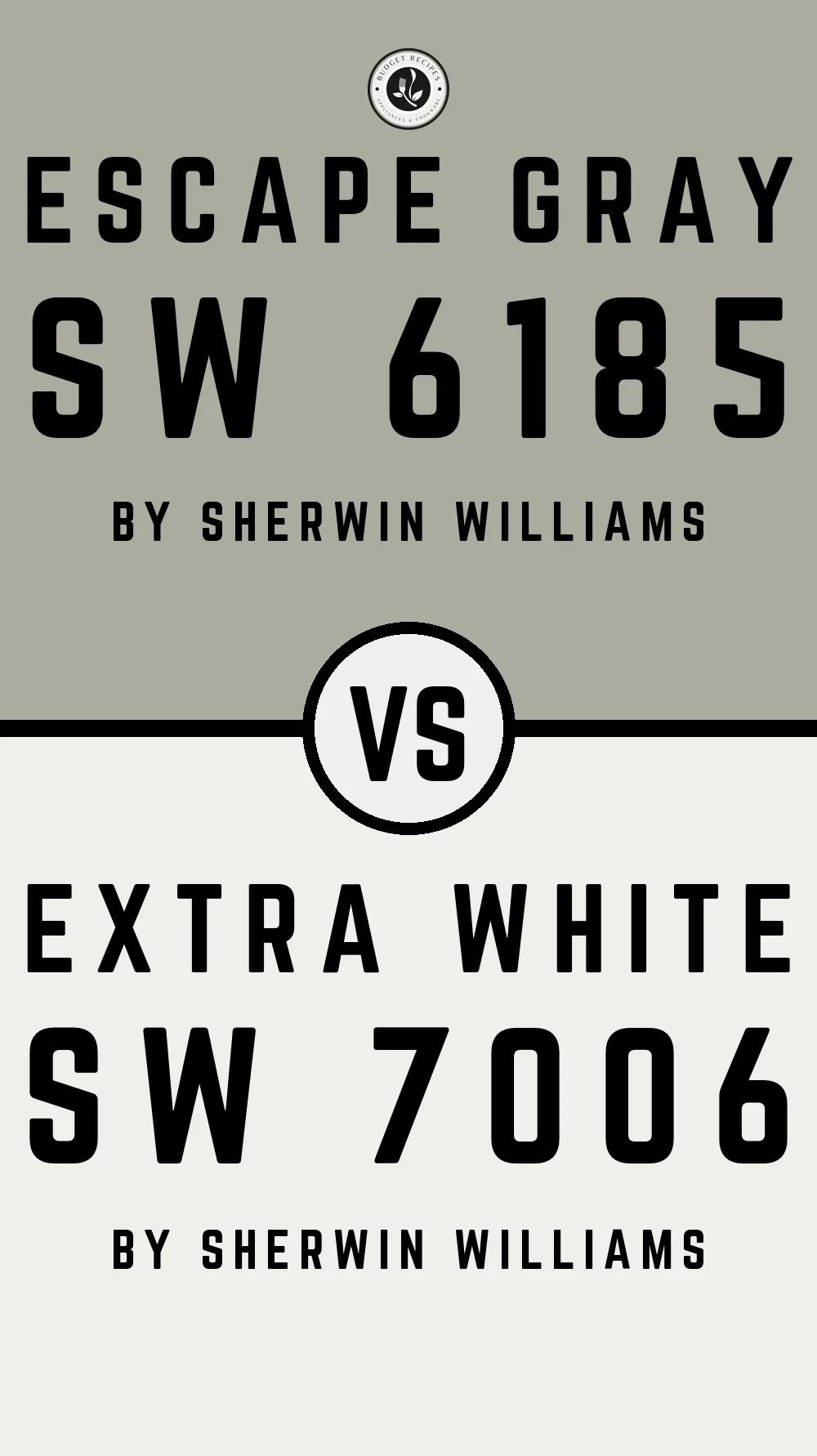 Escape Gray SW 6185 vs Extra White SW 7006