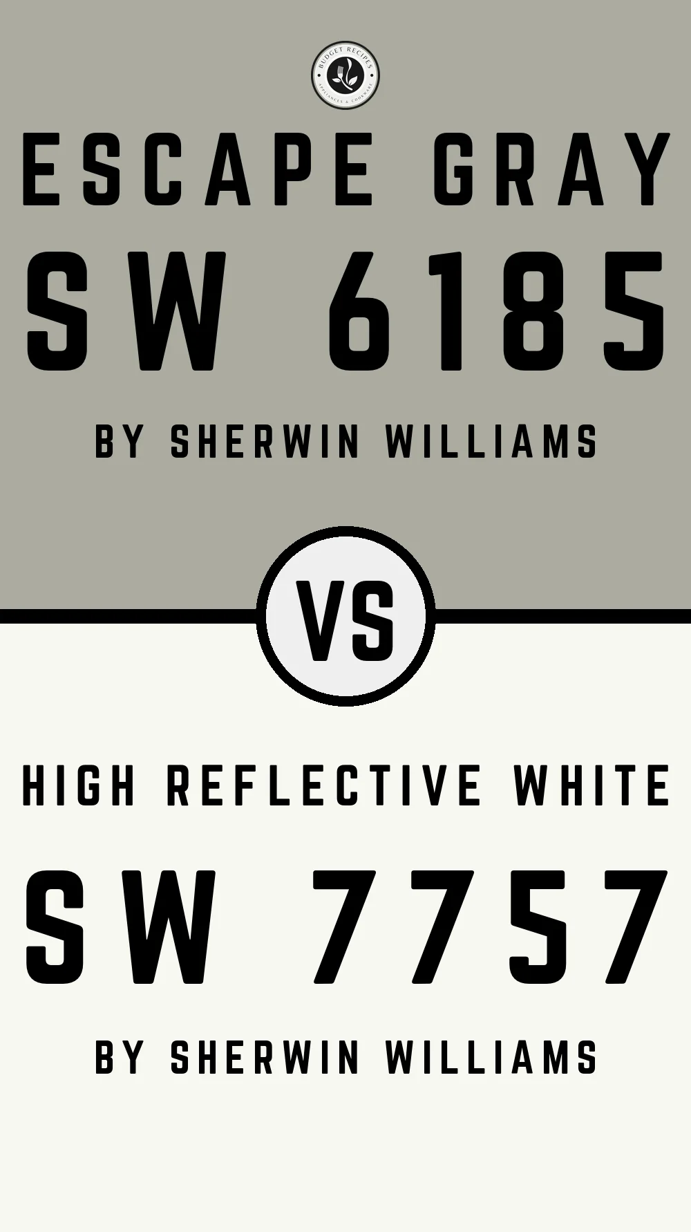 Escape Gray SW 6185 vs High Reflective White SW 7757