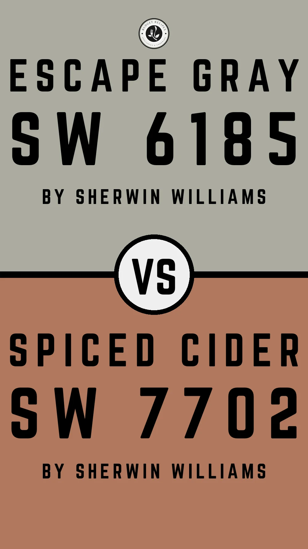 Escape Gray by Sherwin Williams SW 6185 with Spiced Cider SW 7702