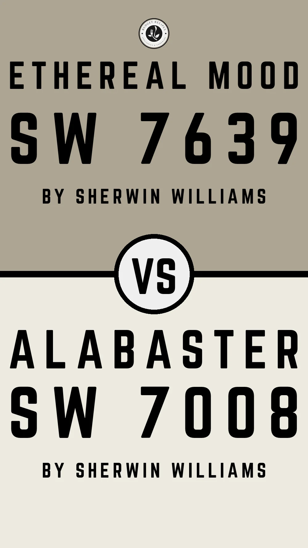 Ethereal Mood SW 7639 vs Alabaster SW 7008