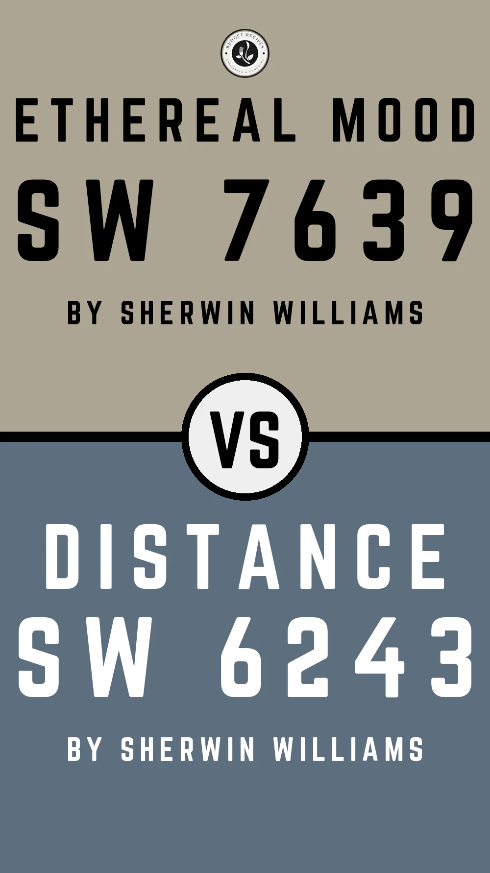 Ethereal Mood by Sherwin Williams SW 7639 With Distance SW 6243