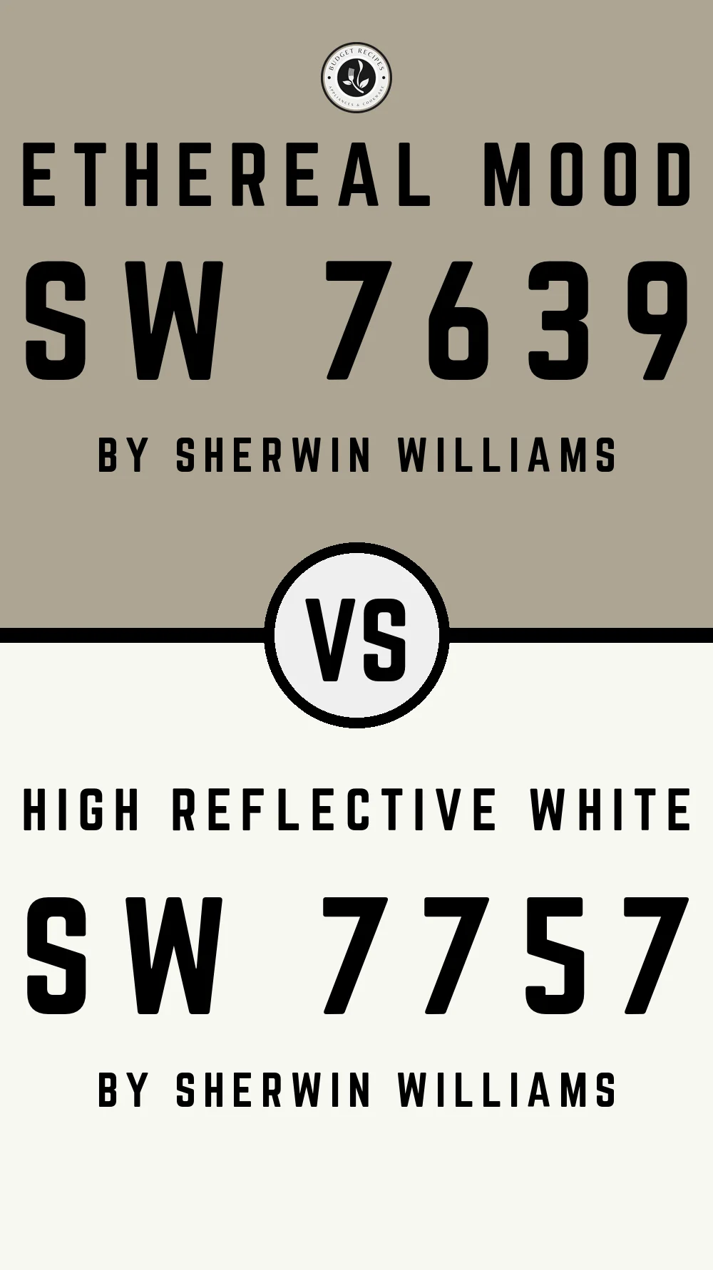 Ethereal Mood SW 7639 vs High Reflective White SW 7757