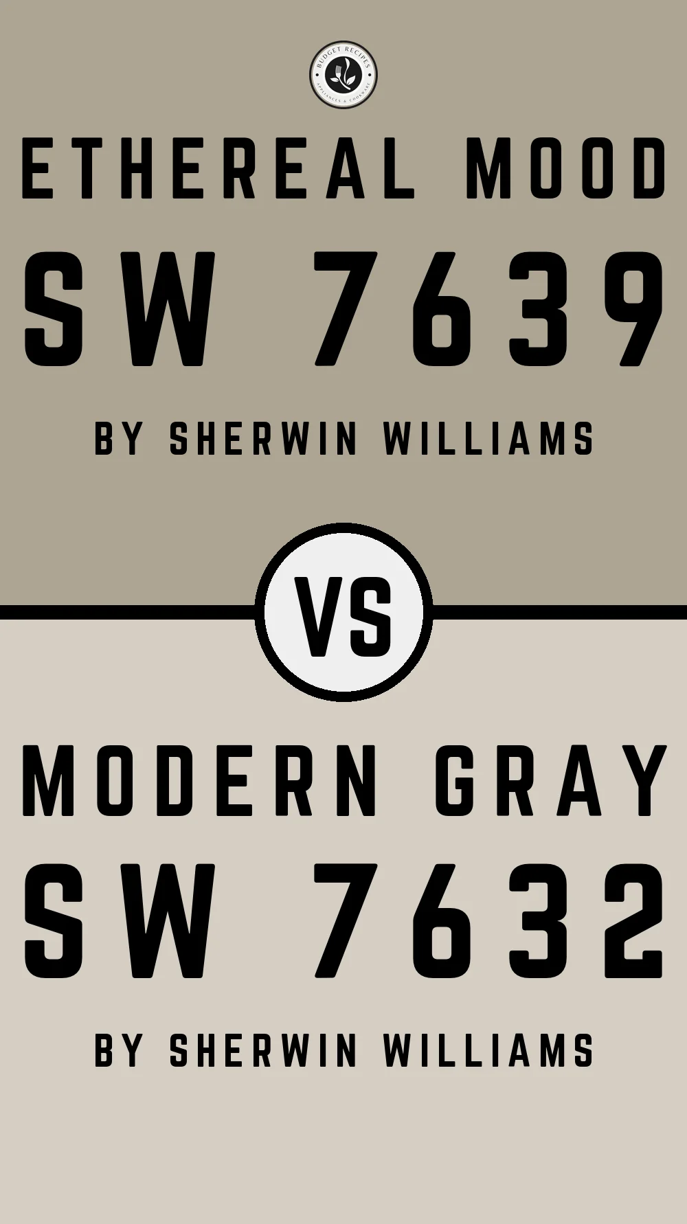 Ethereal Mood by Sherwin Williams SW 7639 vs Modern Gray SW 7632