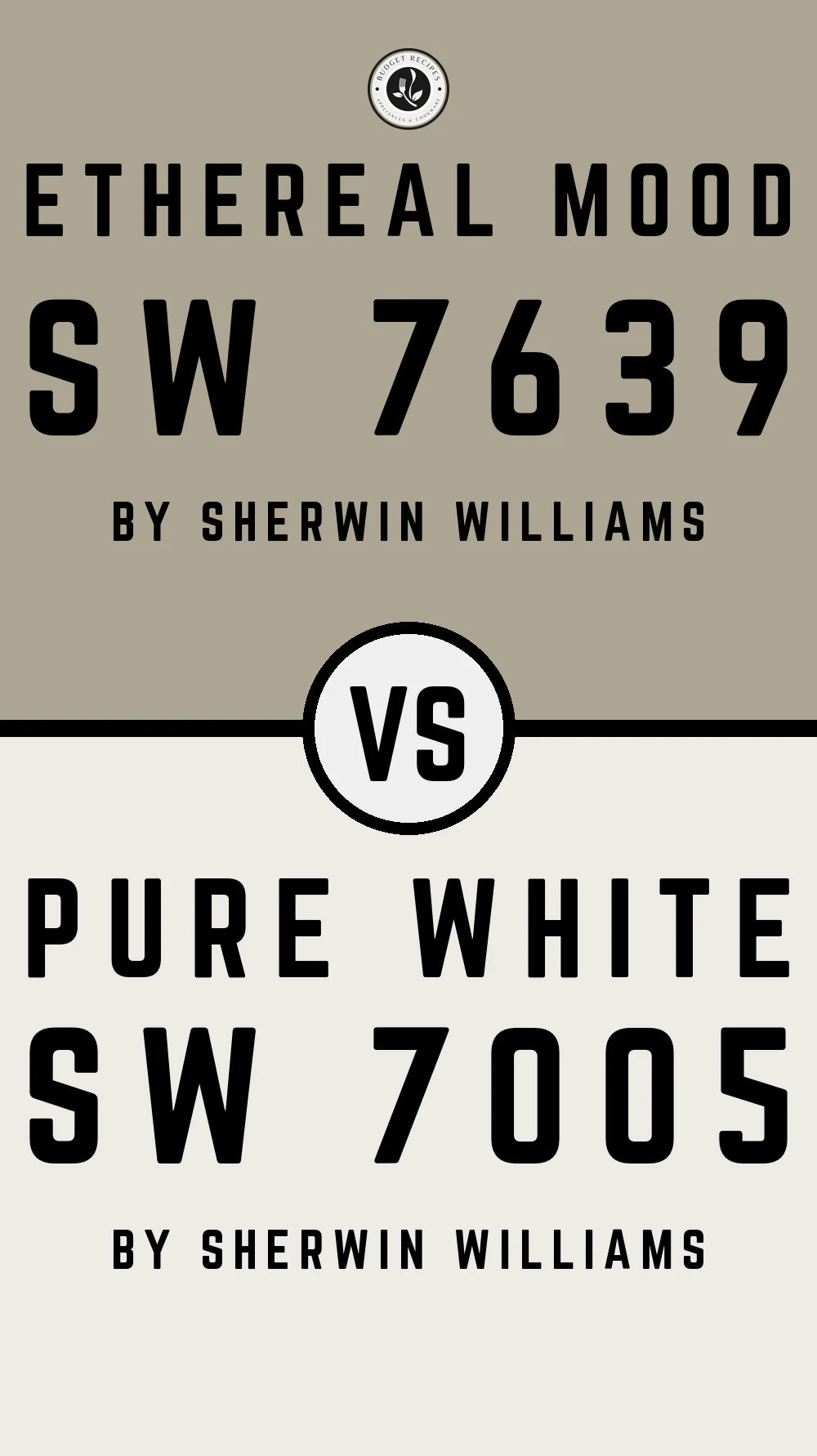 Ethereal Mood SW 7639 vs Pure White SW 7005