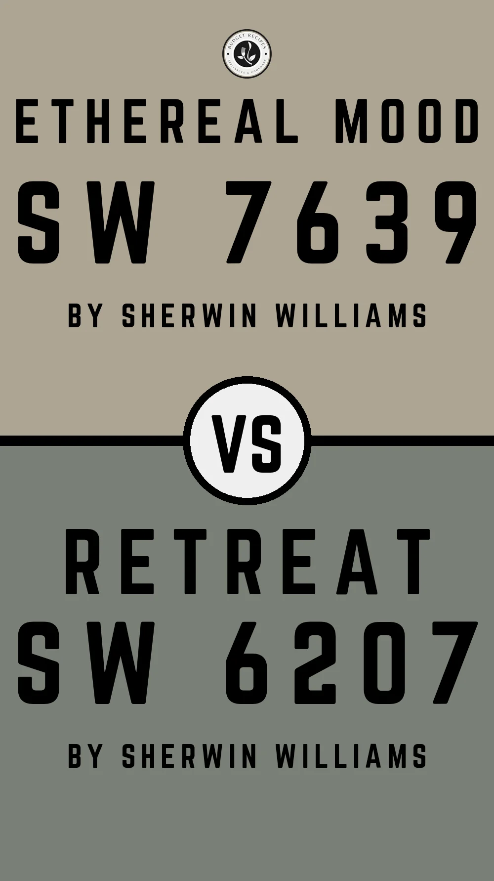 Ethereal Mood by Sherwin Williams SW 7639 With Retreat SW 6207
