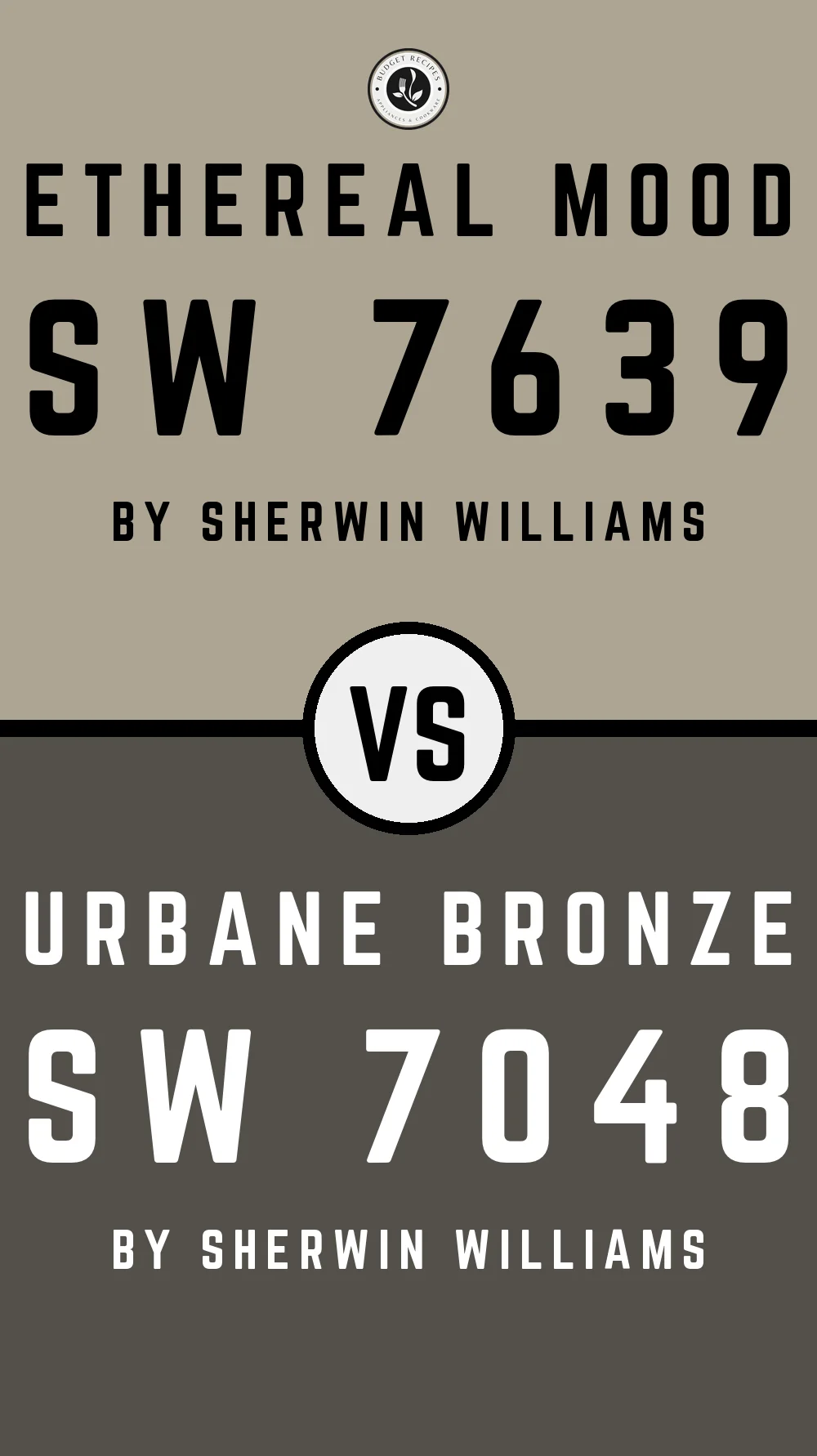 Ethereal Mood SW 7639 vs Urbane Bronze SW 7048