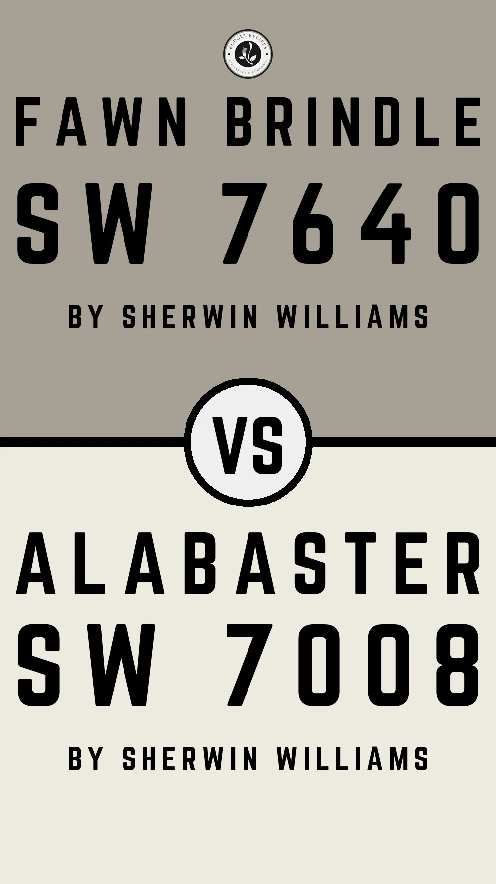 Fawn Brindle SW 7640 vs Alabaster SW 7008