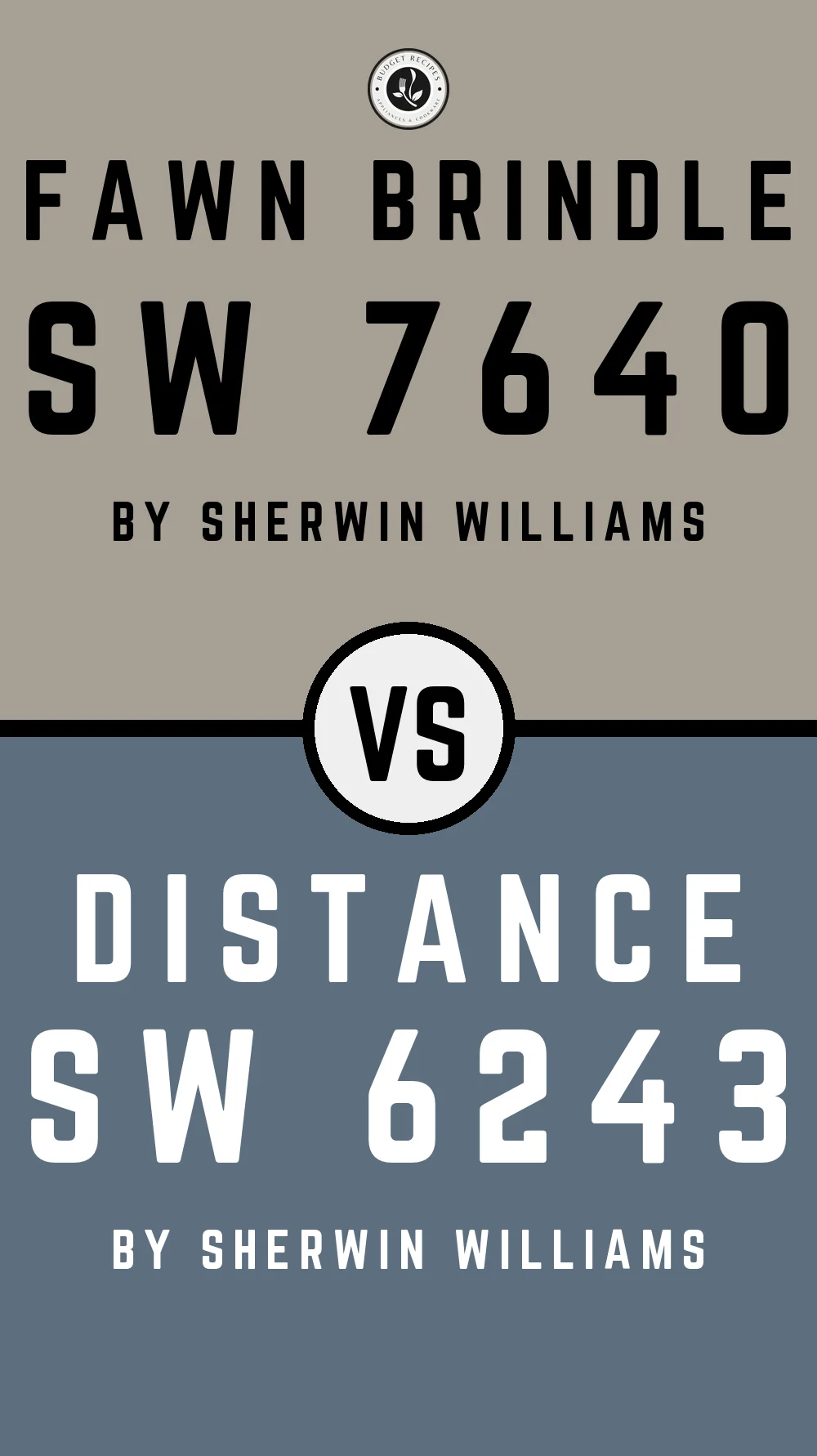 Fawn Brindle by Sherwin Williams SW 7640 with Distance SW 6243