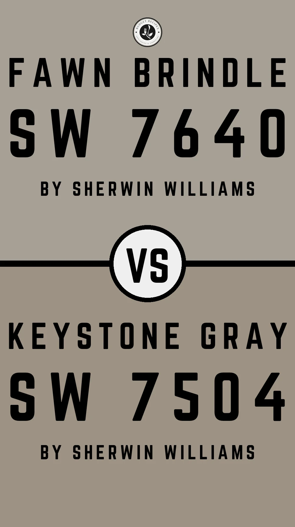 Fawn Brindle by Sherwin Williams SW 7640 vs Keystone Gray SW 7504