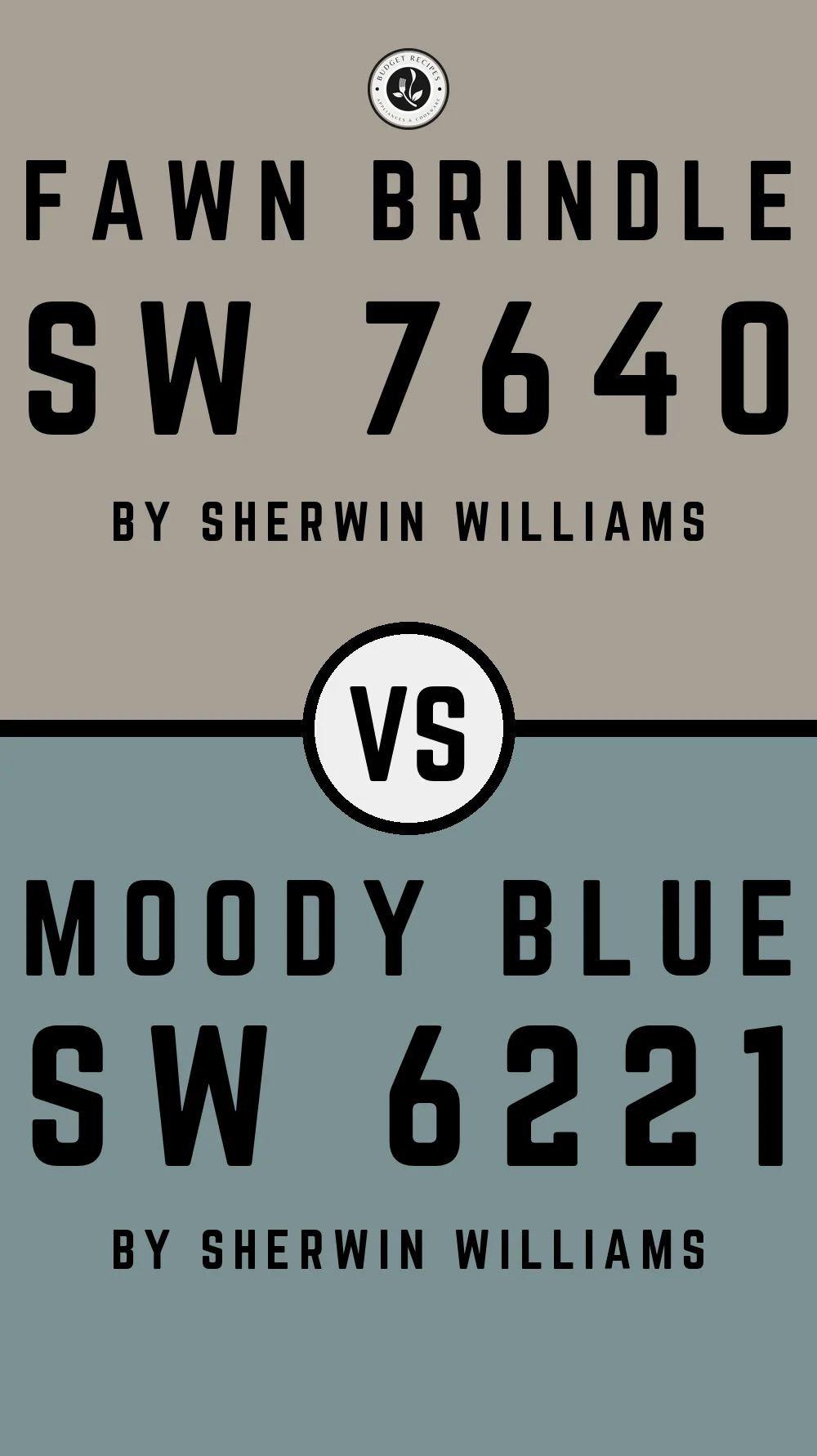 Fawn Brindle by Sherwin Williams SW 7640 with Moody Blue SW 6221