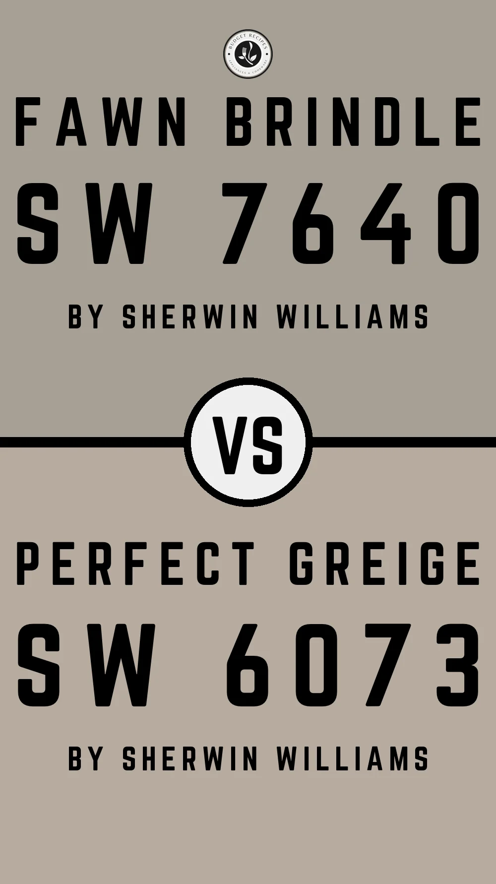 Fawn Brindle by Sherwin Williams SW 7640 vs Perfect Greige SW 6073