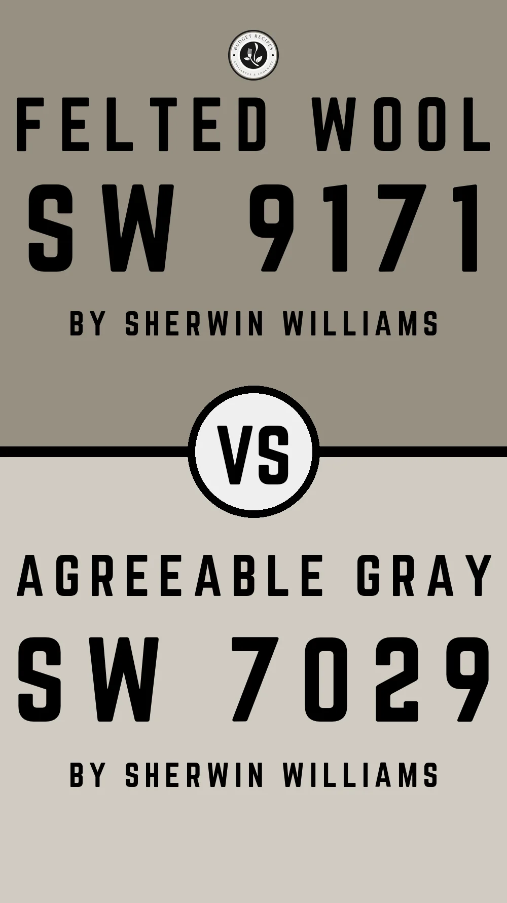 Felted Wool by Sherwin Williams SW 9171 vs Agreeable Gray SW 7029
