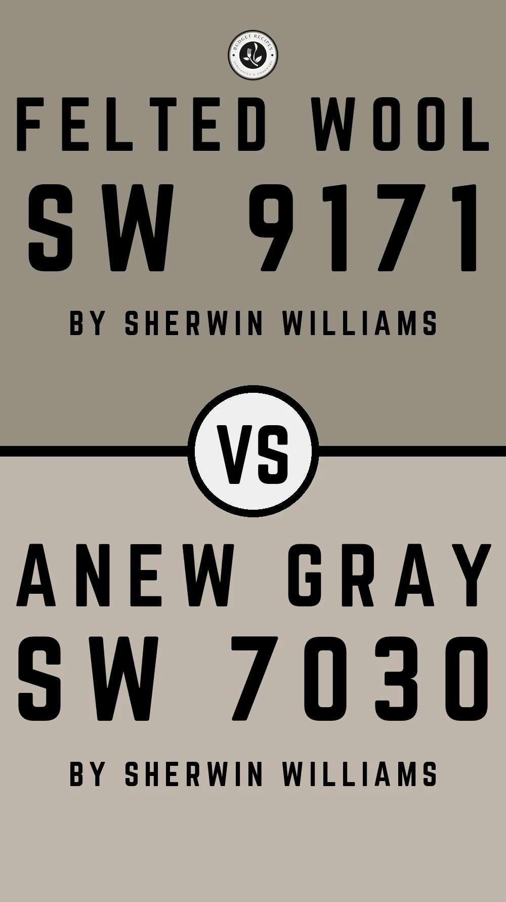 Felted Wool by Sherwin Williams SW 9171 vs Anew Gray SW 7030