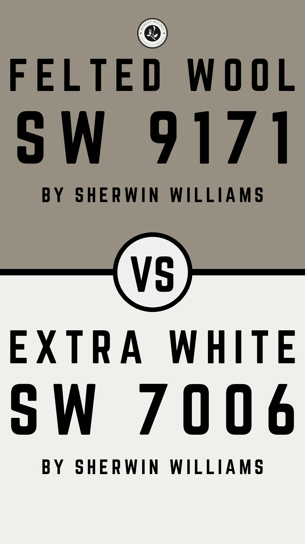 Felted Wool SW 9171 vs Extra White SW 7006