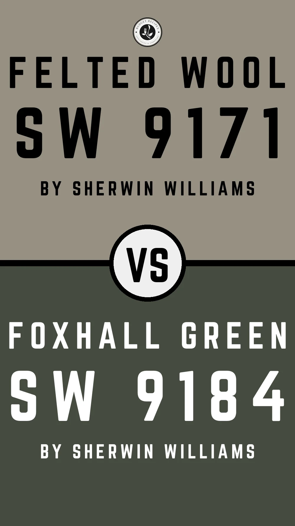 Felted Wool SW 9171 vs Foxhall Green SW 9184