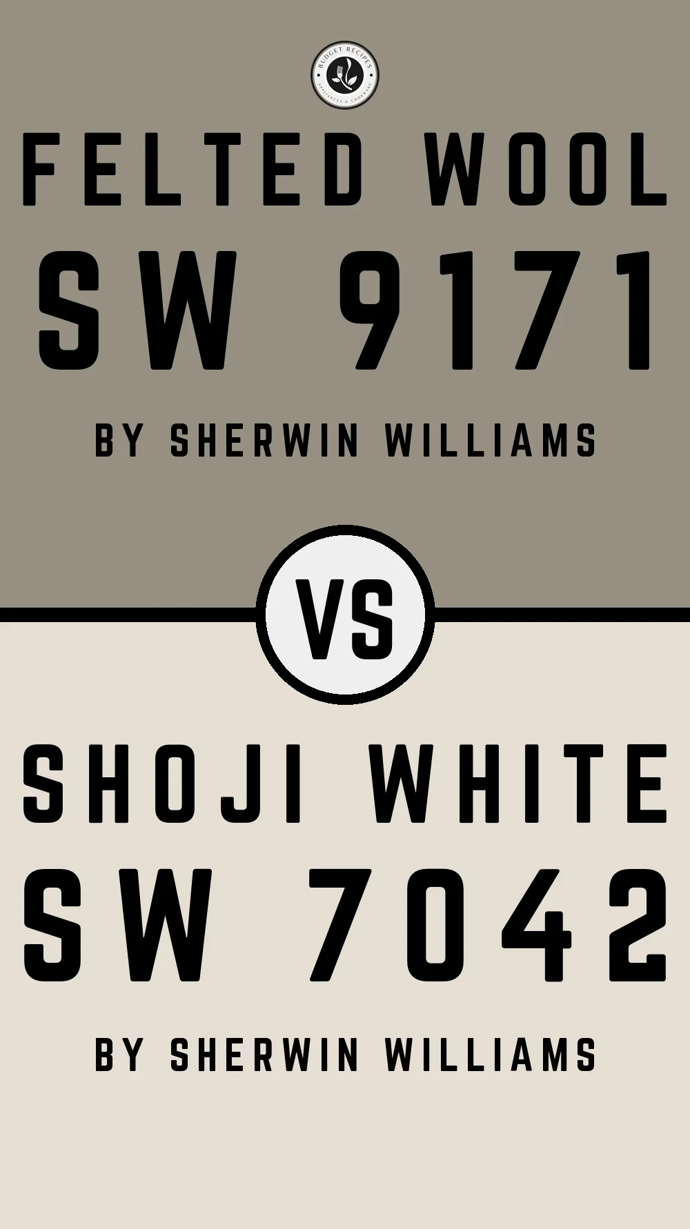 Felted Wool SW 9171 vs Shoji White SW 7042