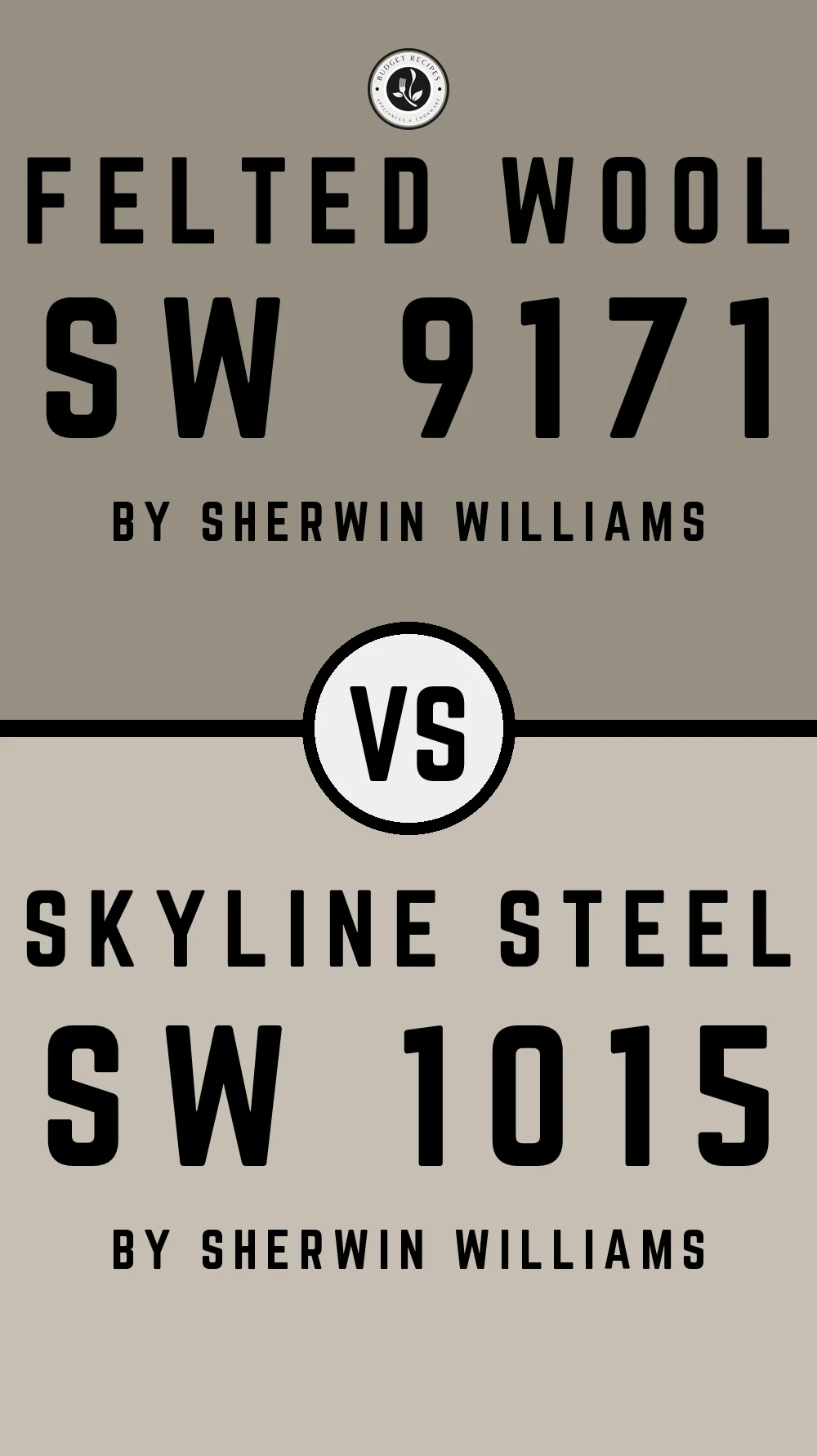 Felted Wool SW 9171 vs Skyline Steel SW 1015
