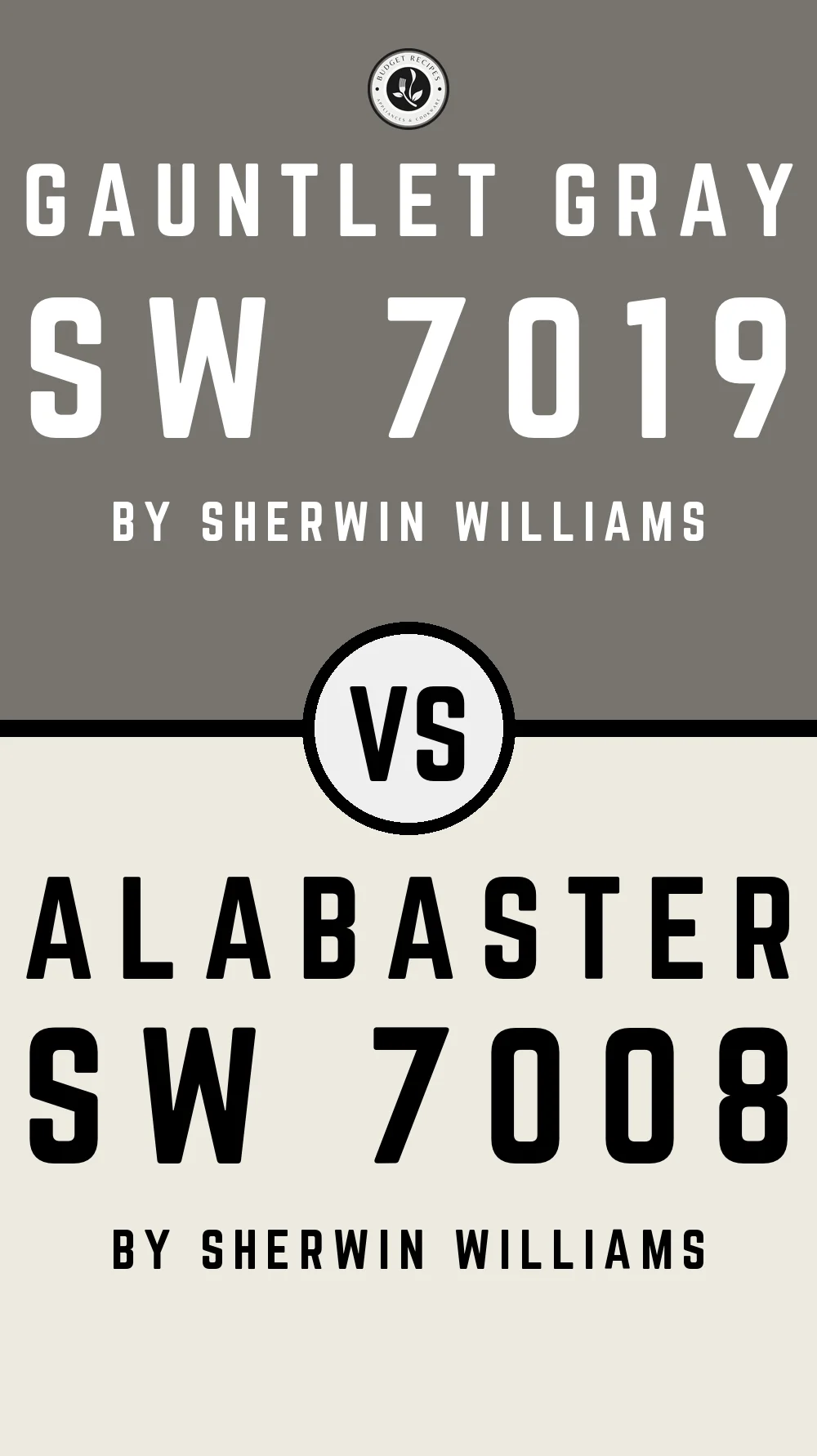 Gauntlet Gray SW 7019 vs Alabaster SW 7008