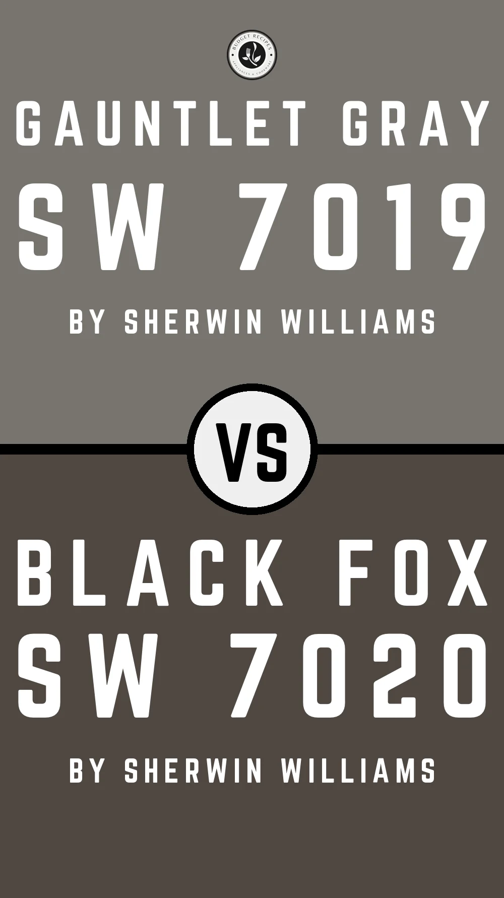 Gauntlet Gray by Sherwin Williams SW 7019 vs Black Fox SW 7020