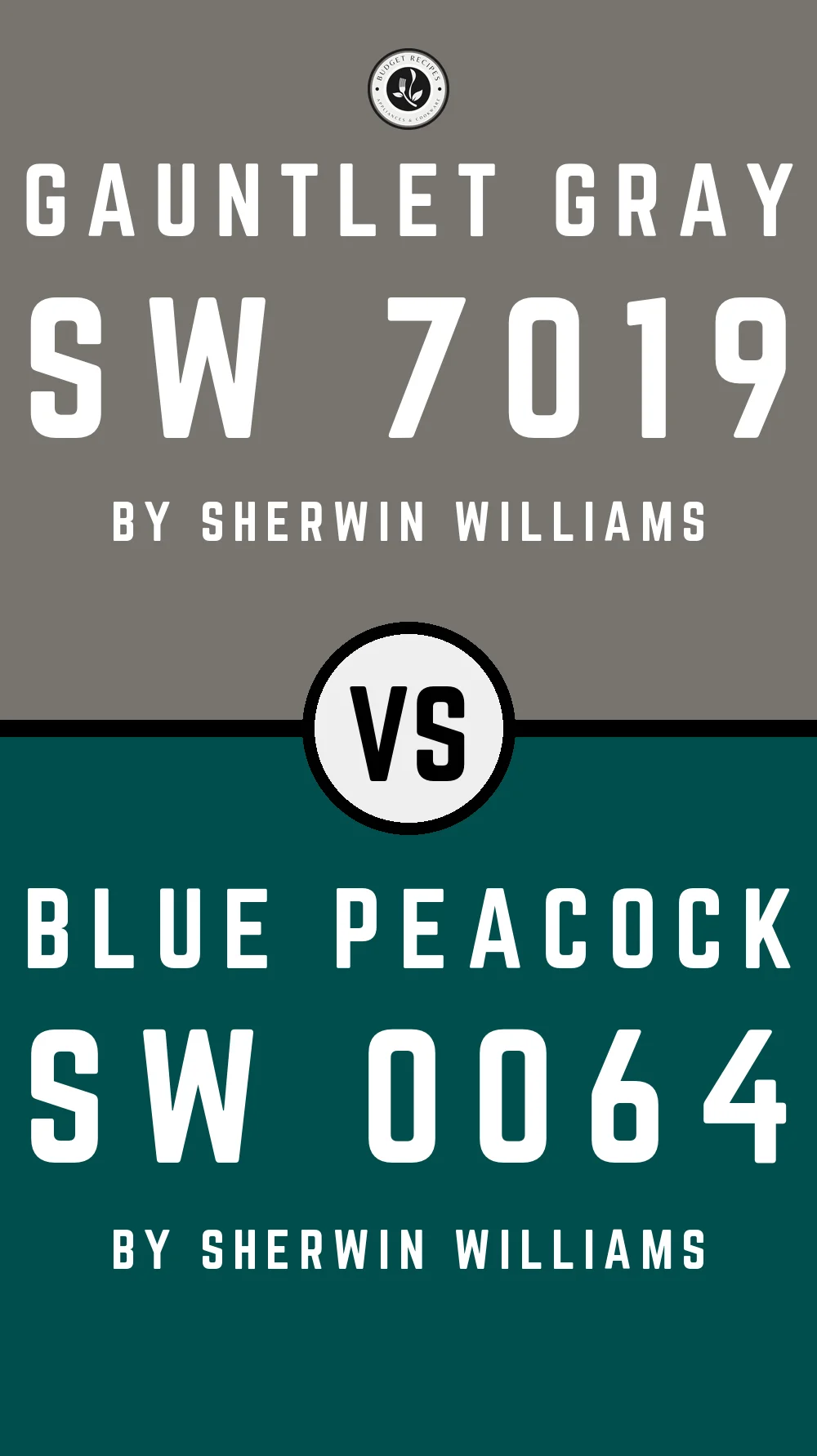 Gauntlet Gray by Sherwin Williams SW 7019 with Blue Peacock SW 0064