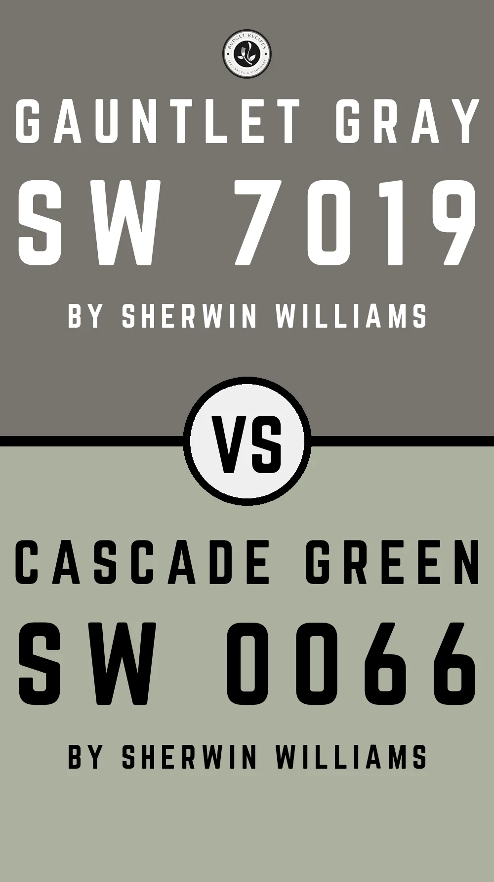 Gauntlet Gray by Sherwin Williams SW 7019 with Cascade Green SW 0066