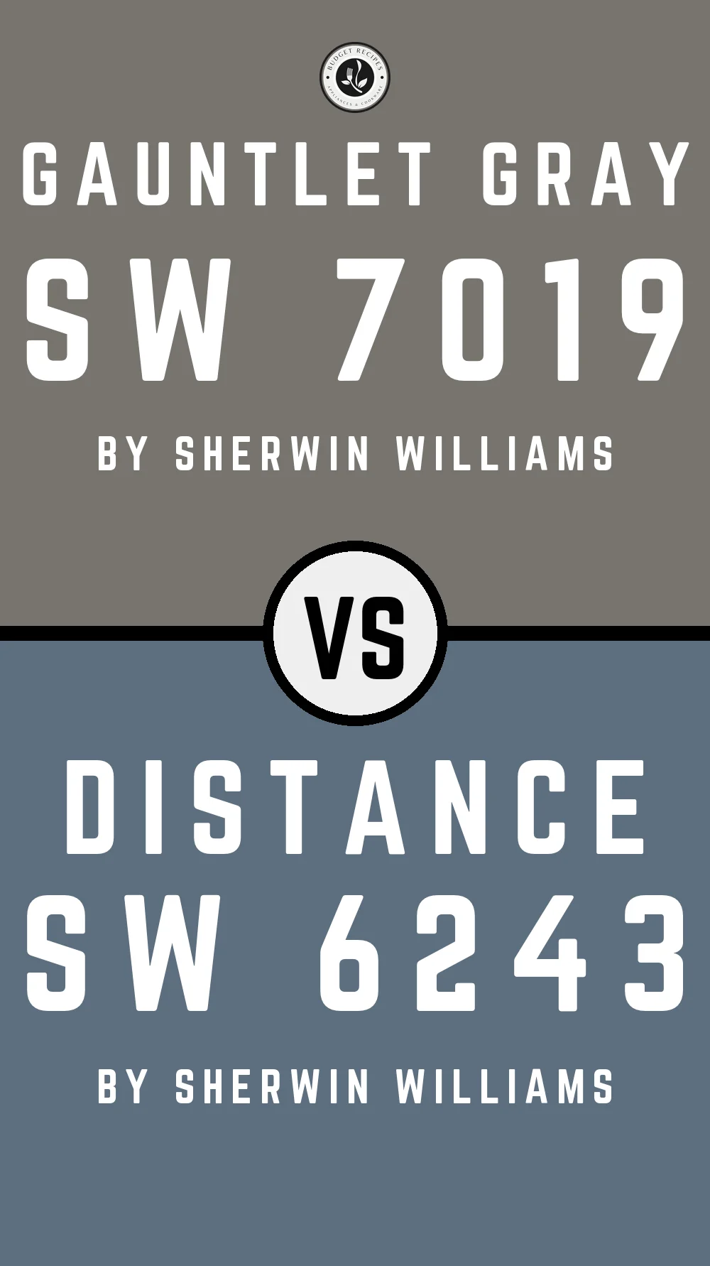 Gauntlet Gray by Sherwin Williams SW 7019 with Distance SW 6243