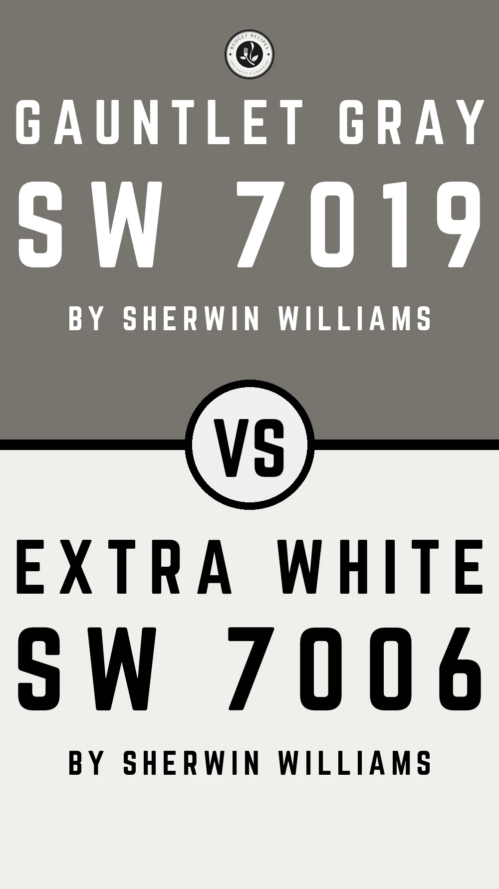 Gauntlet Gray SW 7019 vs Extra White SW 7006