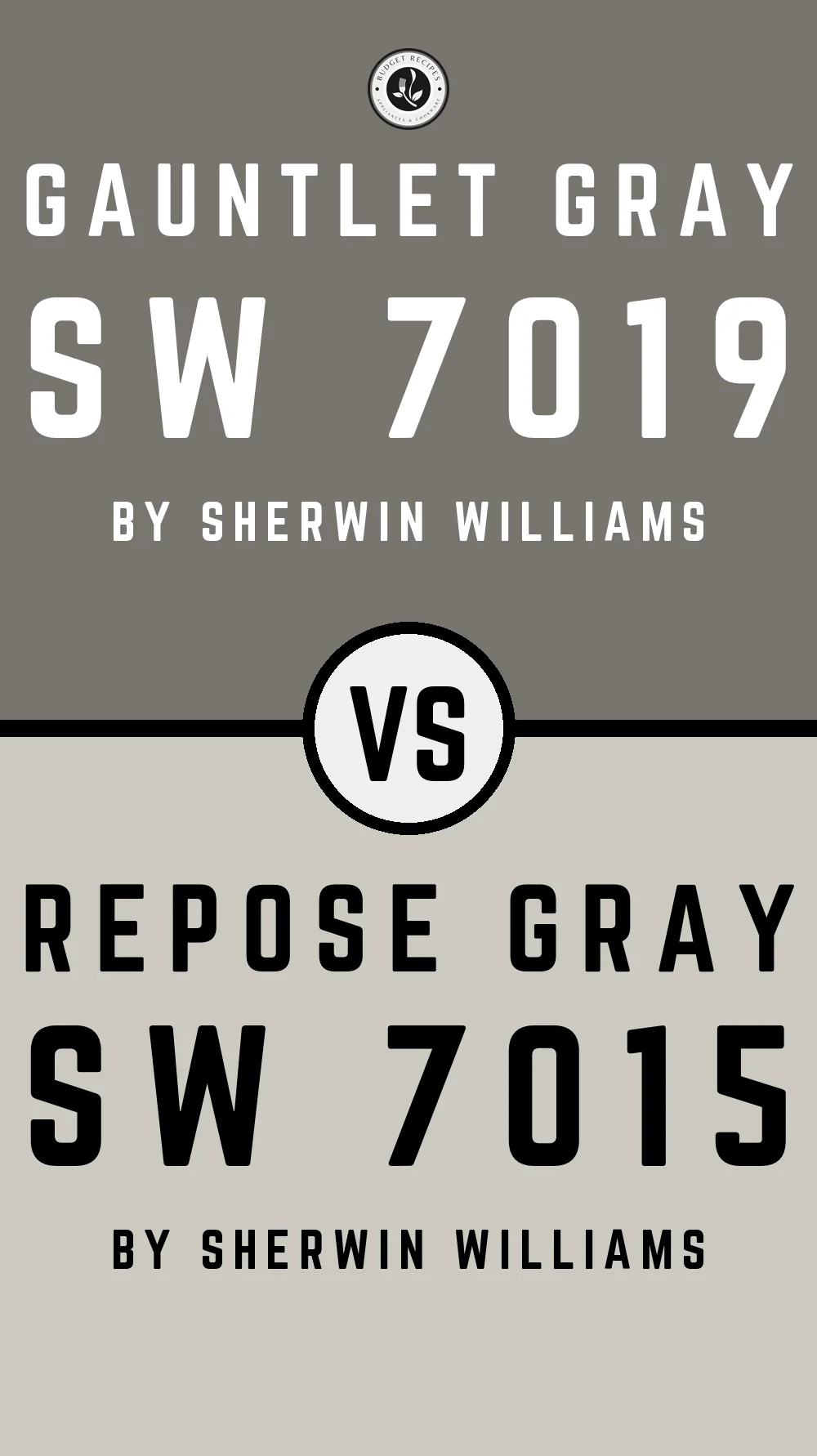 Gauntlet Gray SW 7019 vs Repose Gray SW 7015