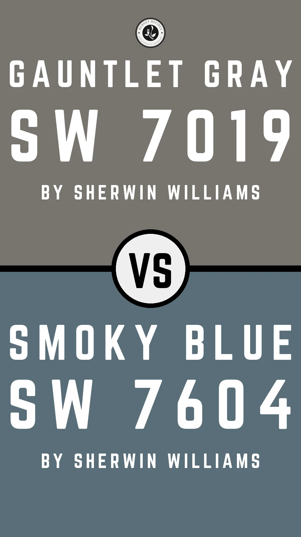 Gauntlet Gray by Sherwin Williams SW 7019 with Smoky Blue SW 7604