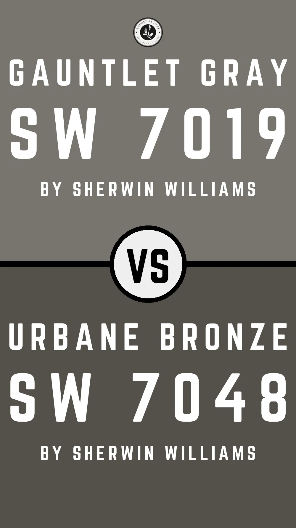 Gauntlet Gray by Sherwin Williams SW 7019 vs Urbane Bronze SW 7048