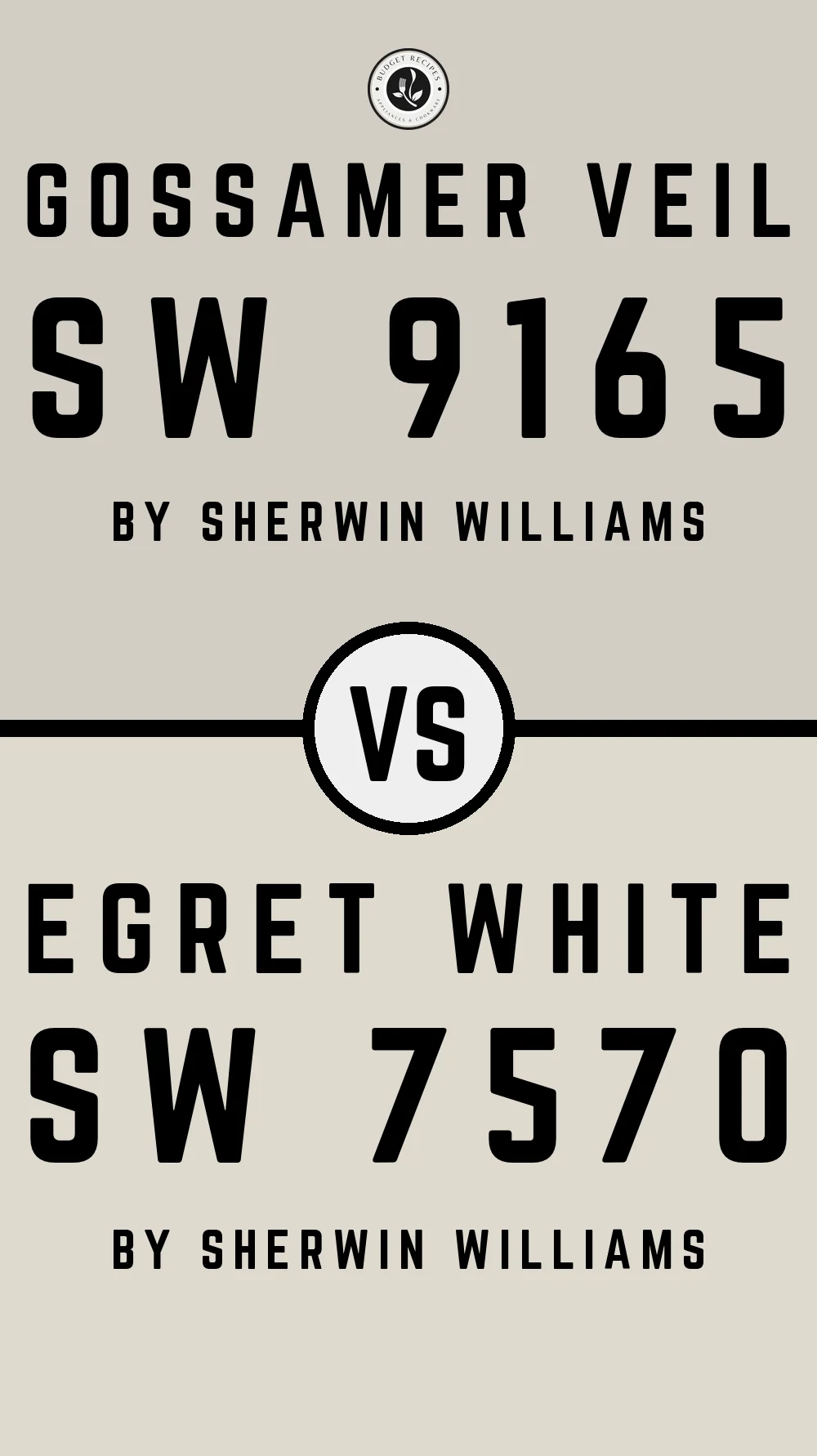 Gossamer Veil by Sherwin Williams SW 9165 vs Egret White SW 7570
