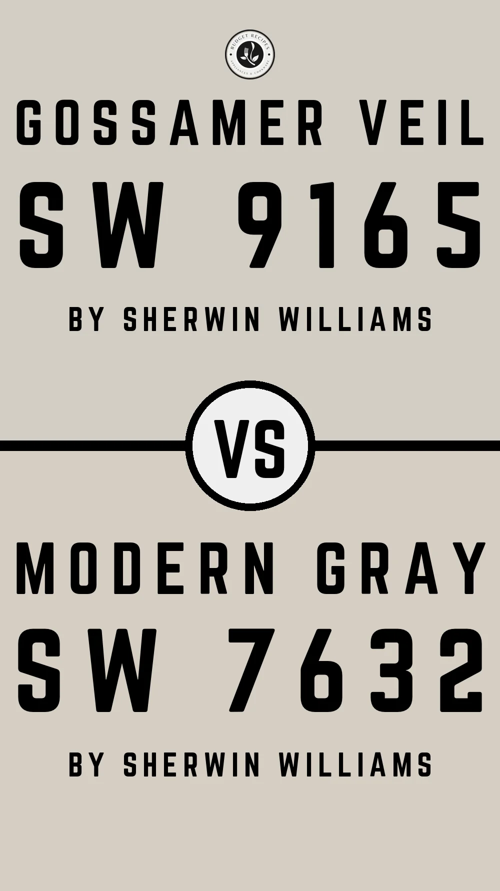 Gossamer Veil by Sherwin Williams SW 9165 vs Modern Gray SW 7632