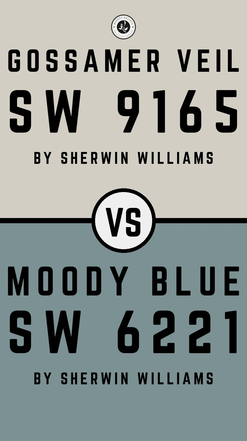 Gossamer Veil by Sherwin Williams SW 9165 with Moody Blue SW 6221