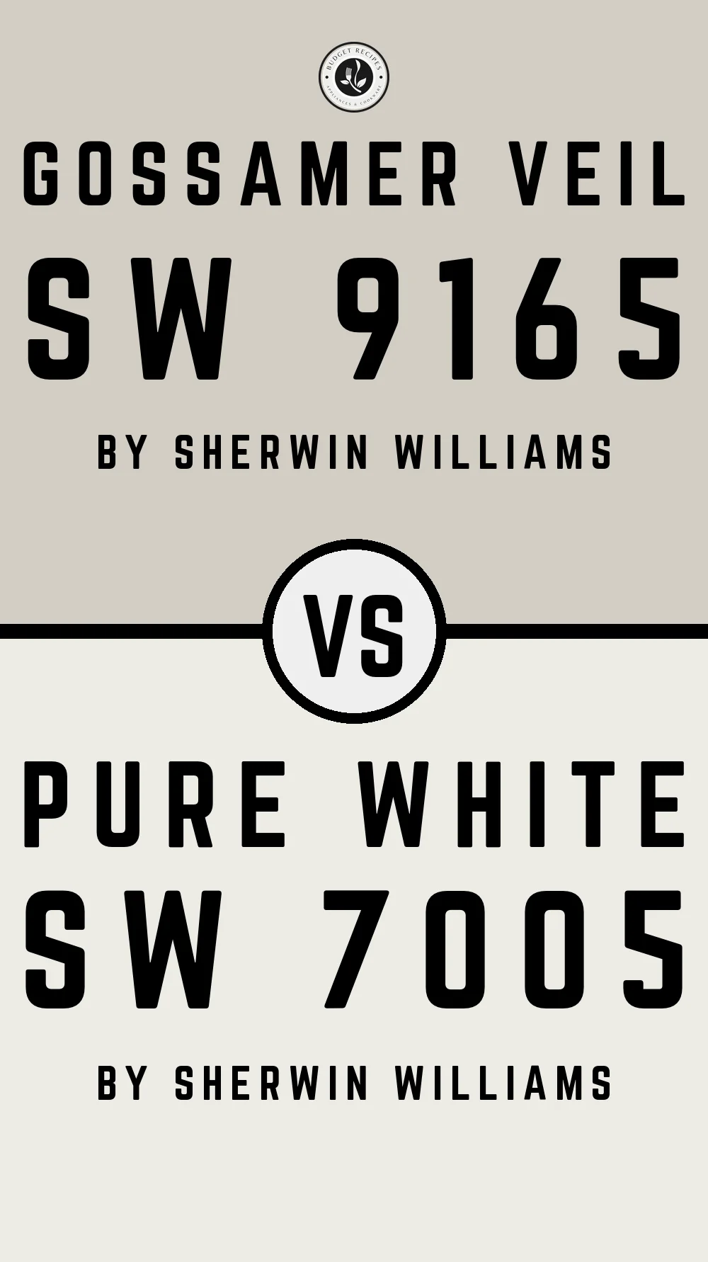 Gossamer Veil SW 9165 vs Pure White SW 7005
