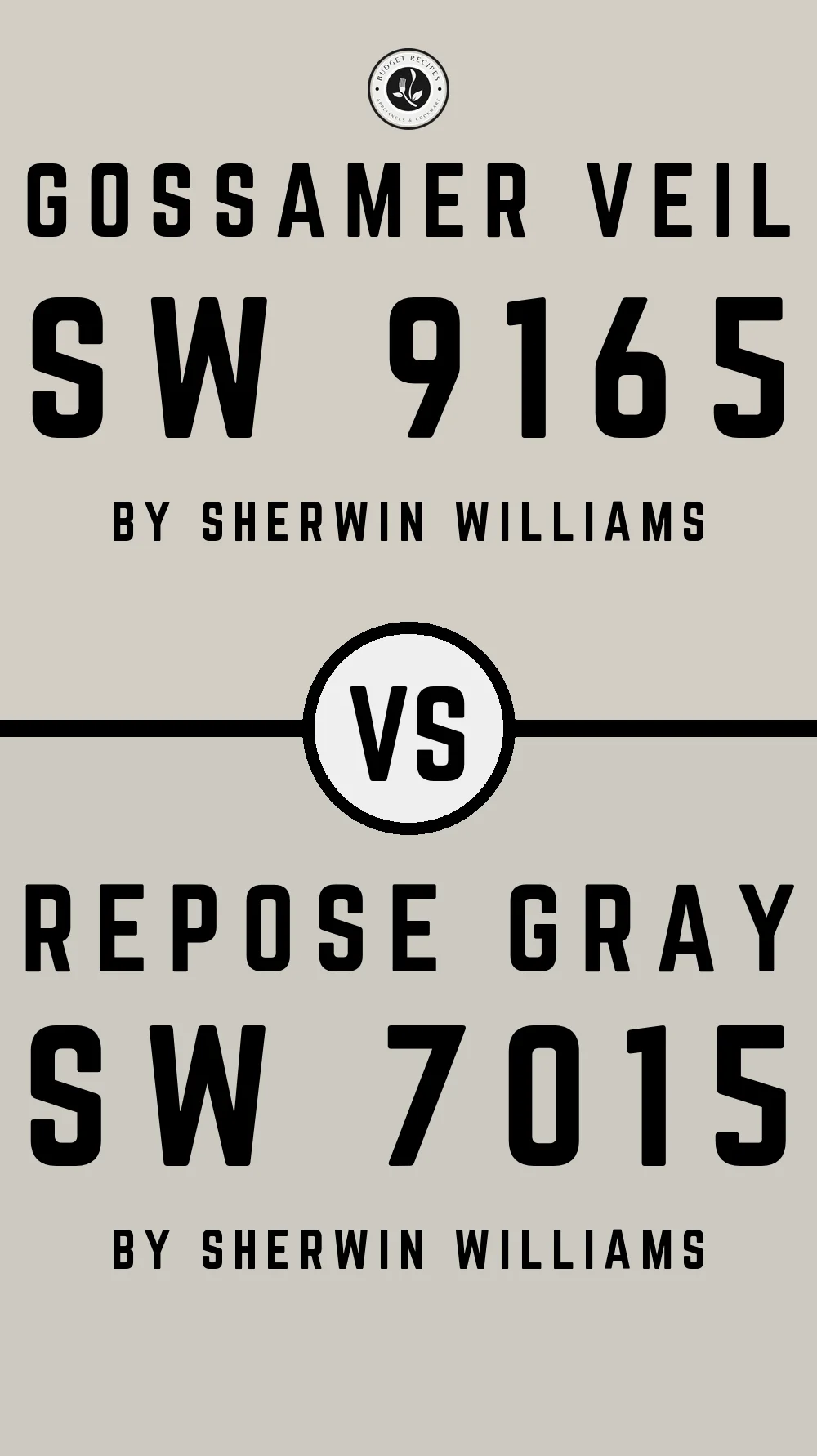 Gossamer Veil by Sherwin Williams SW 9165 vs Repose Gray SW 7015
