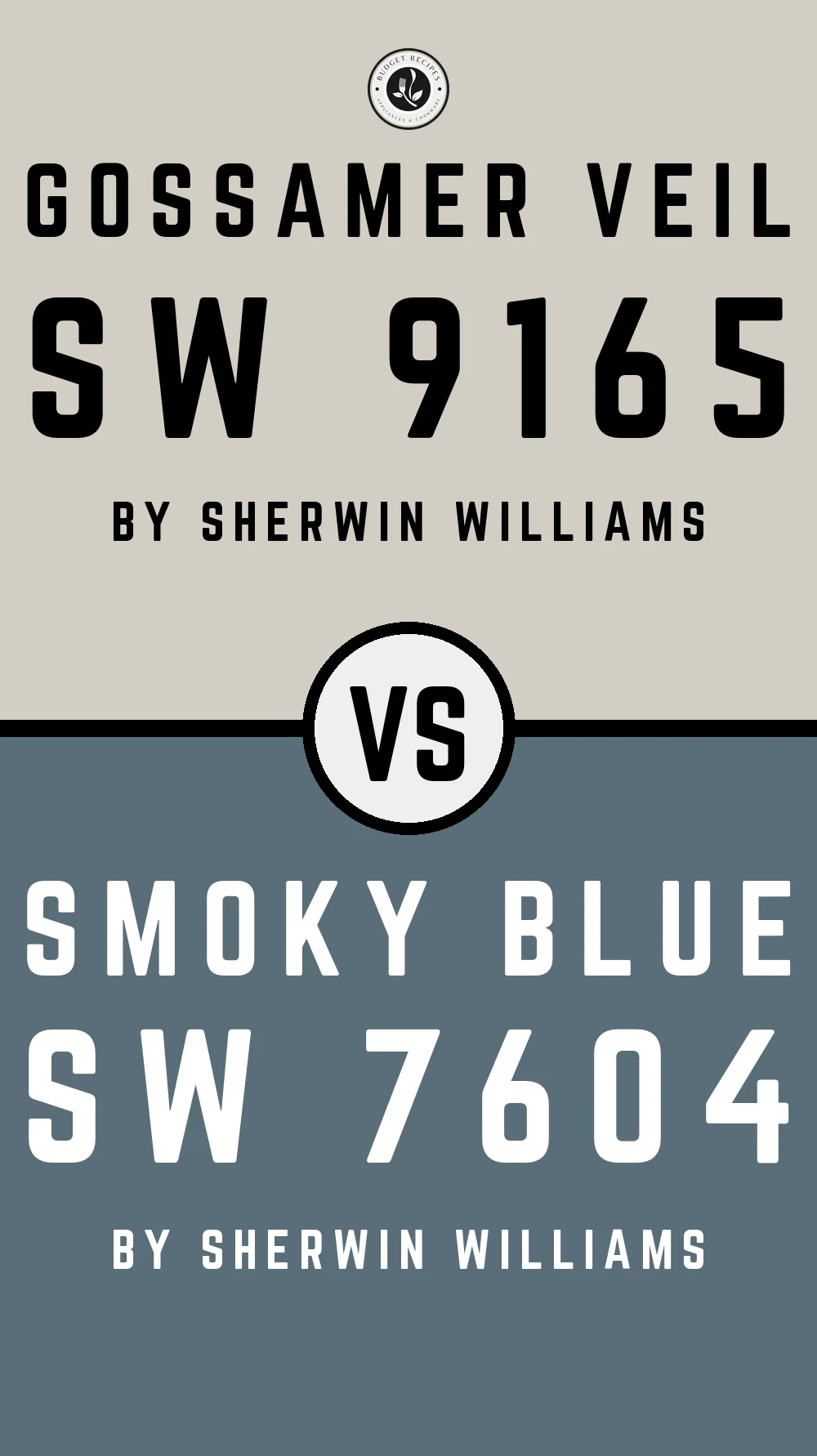Gossamer Veil by Sherwin Williams SW 9165 with Smoky Blue SW 7604