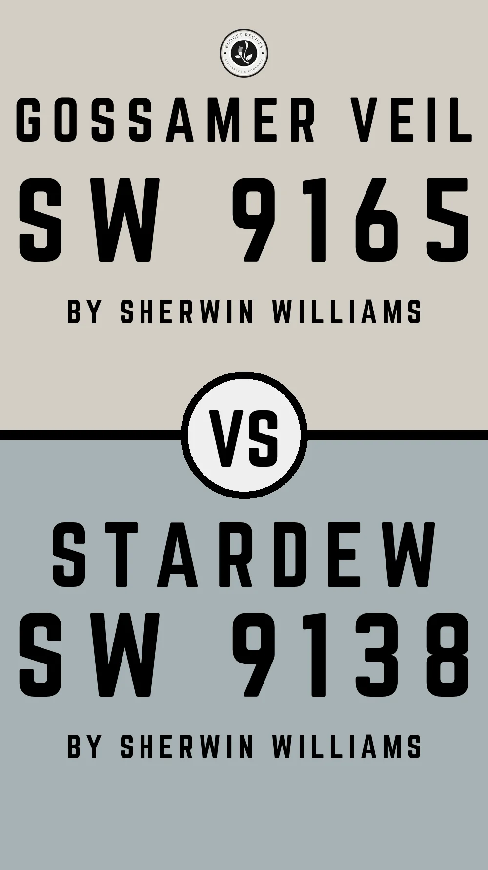 Gossamer Veil SW 9165 vs Stardew SW 9138