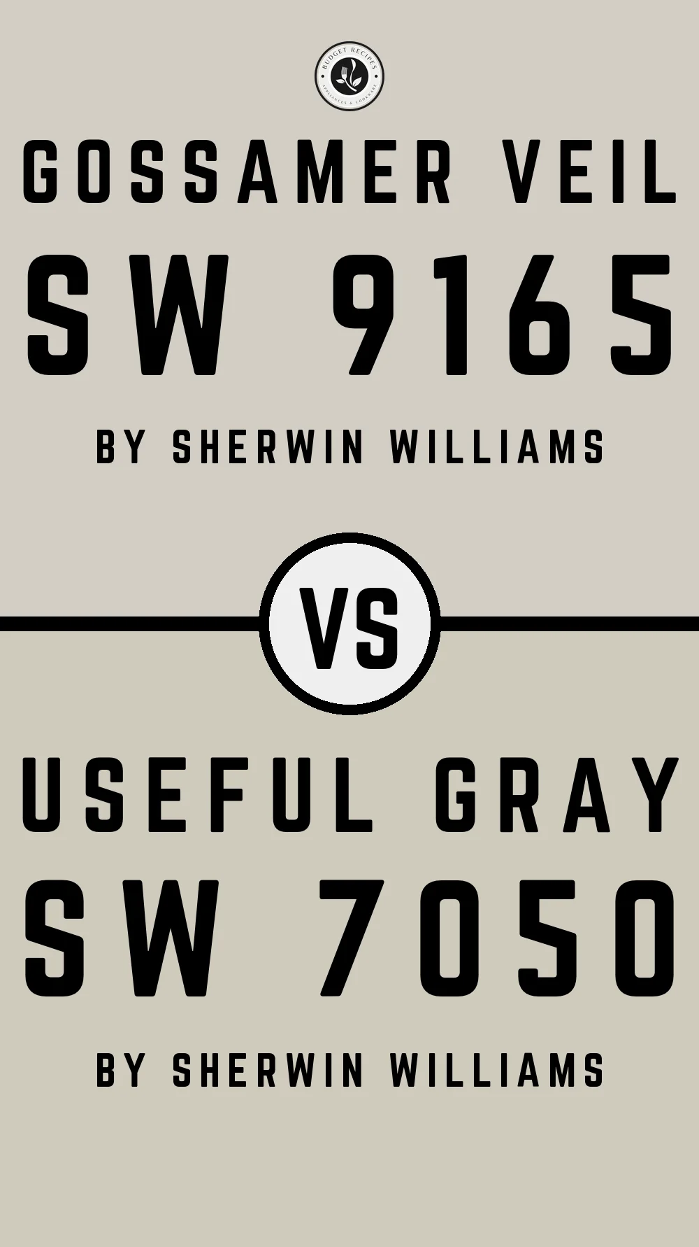 Gossamer Veil by Sherwin Williams SW 9165 vs Useful Gray SW 7050
