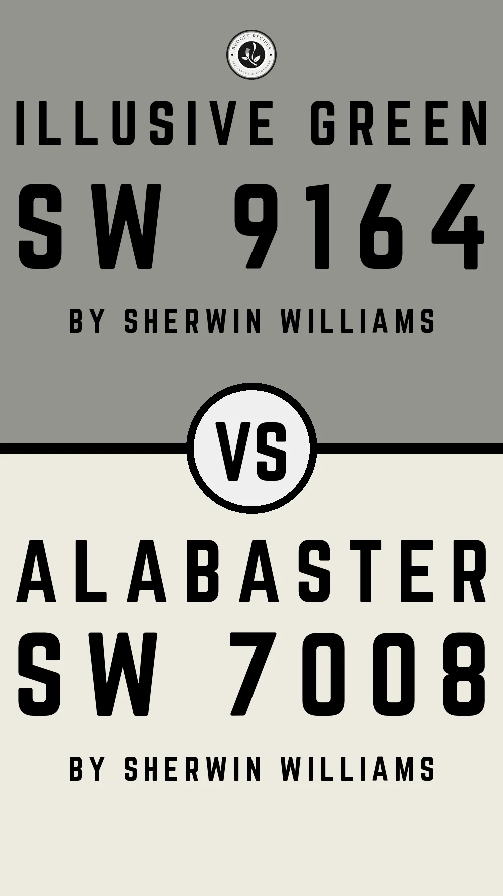 Illusive Green SW 9164 vs Alabaster SW 7008