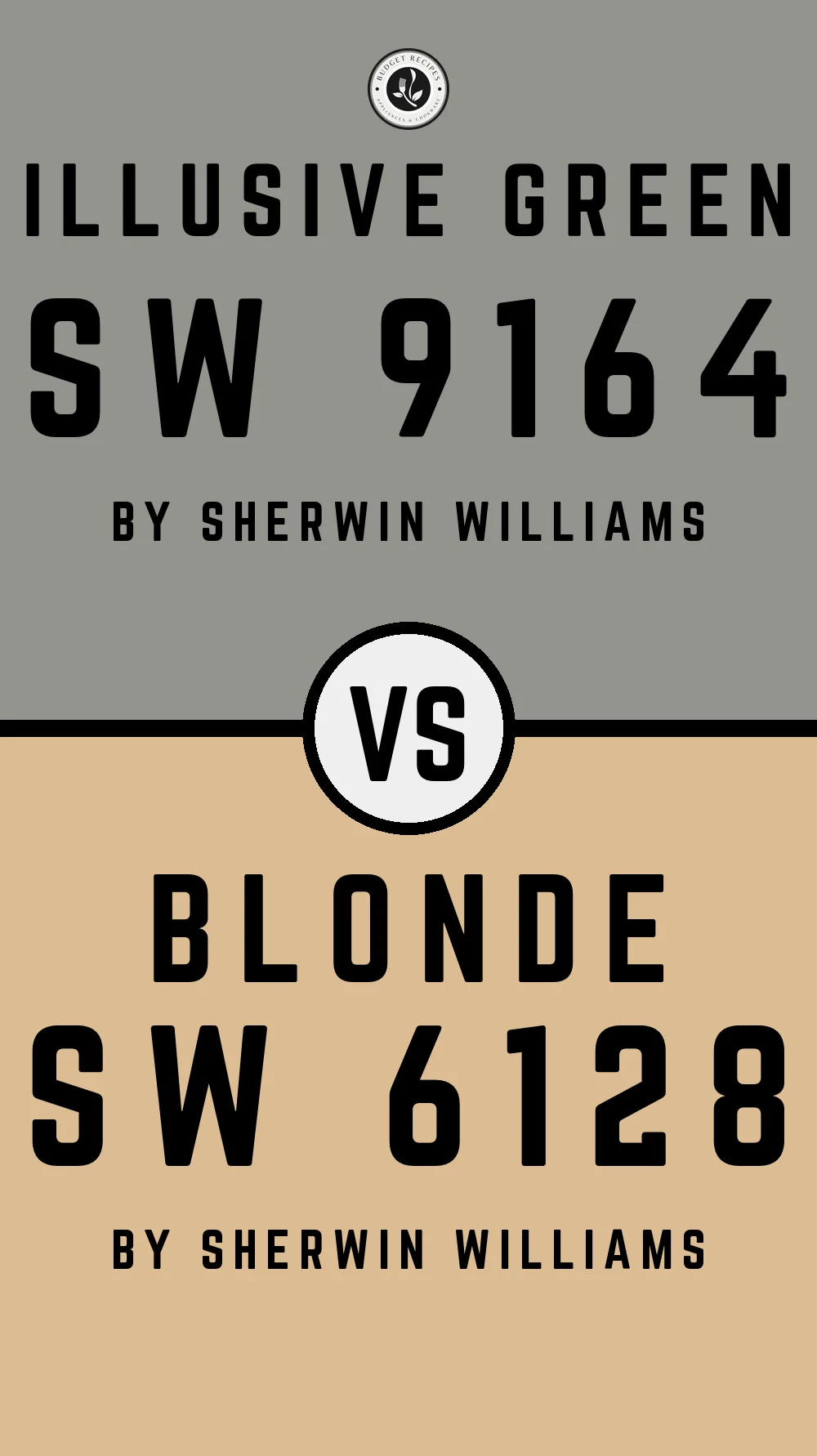 Illusive Green SW 9164 vs Blonde SW 6128