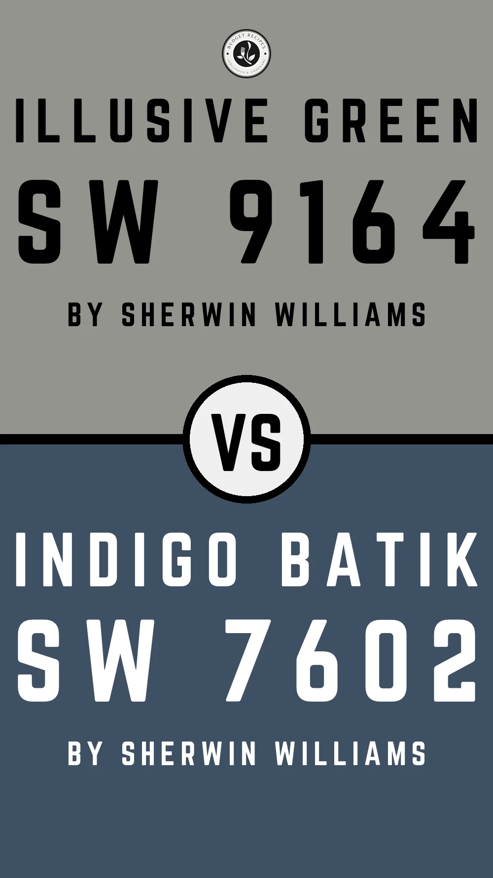 Illusive Green by Sherwin Williams SW 9164 with Indigo Batik SW 7602