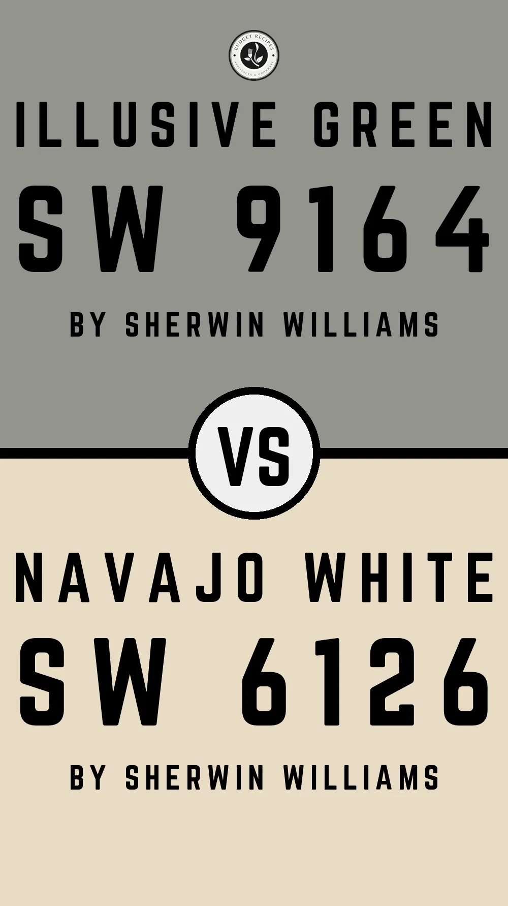 Illusive Green SW 9164 vs Navajo White SW 6126