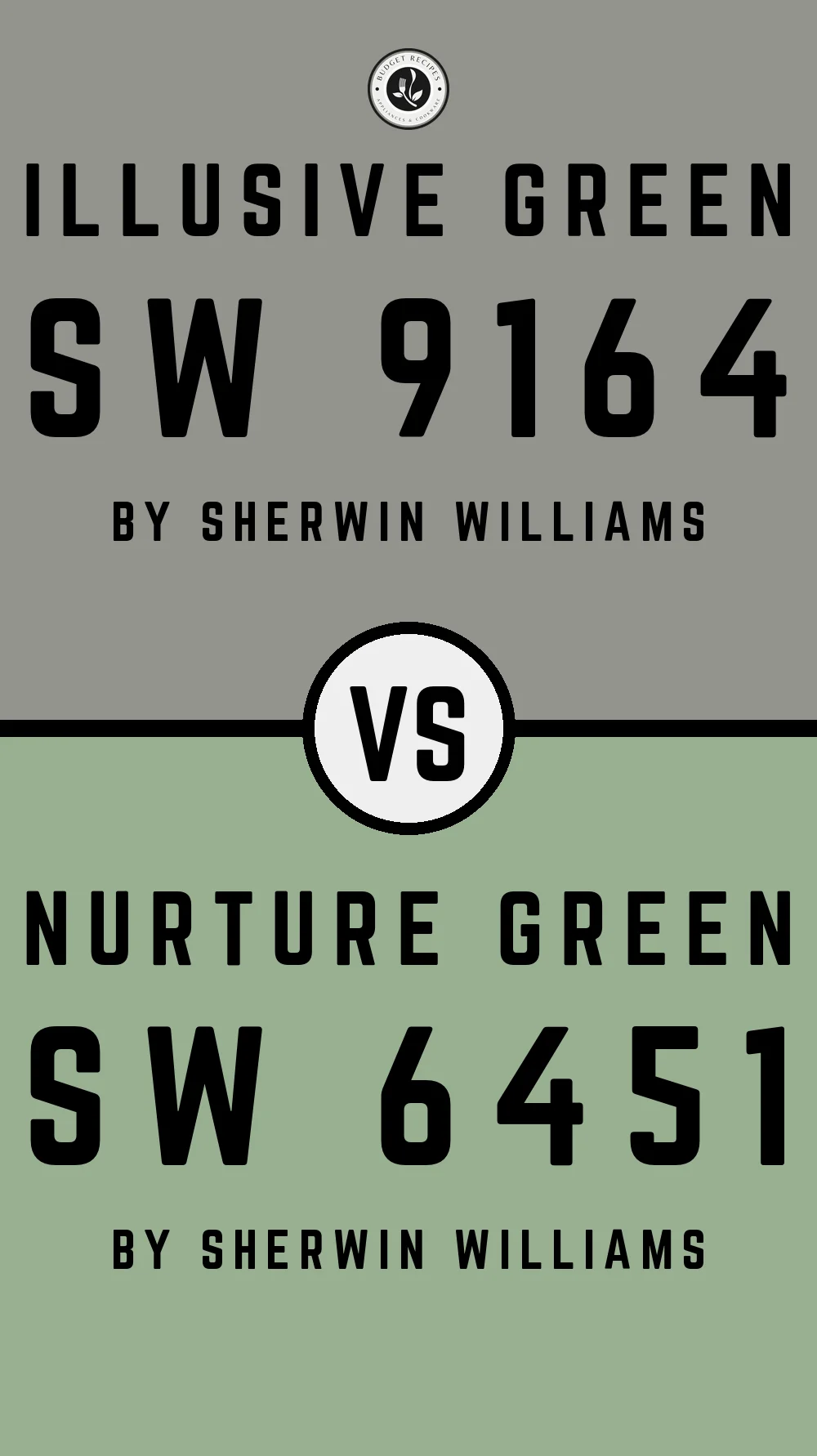 Illusive Green by Sherwin Williams SW 9164 vs Nurture Green SW 6451