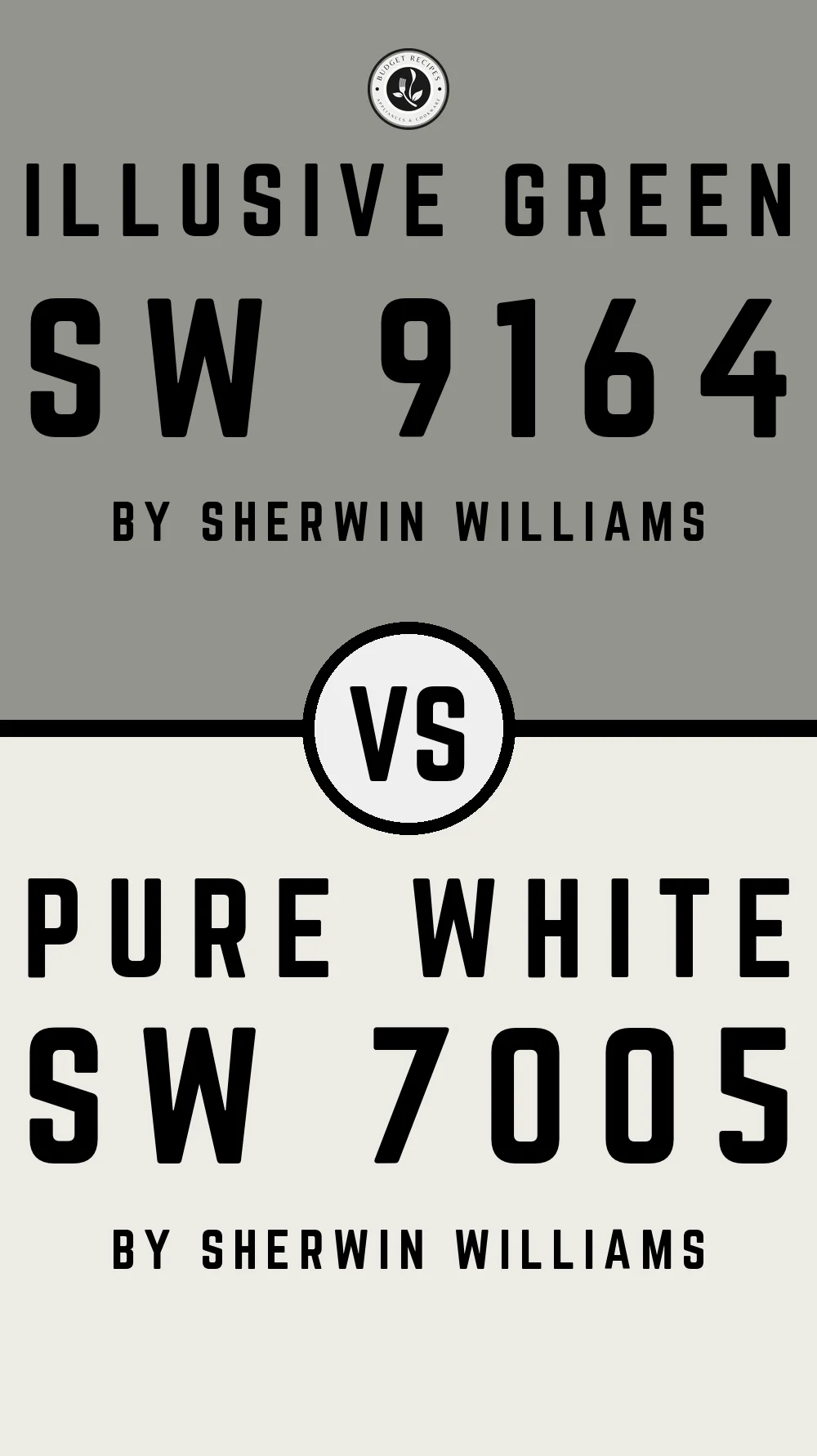 Illusive Green SW 9164 vs Pure White SW 7005
