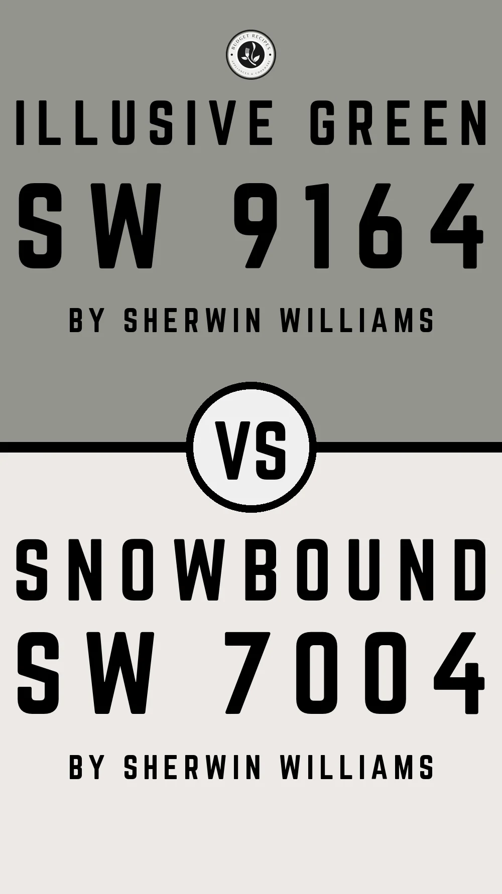 Illusive Green SW 9164 vs Snowbound SW 7004