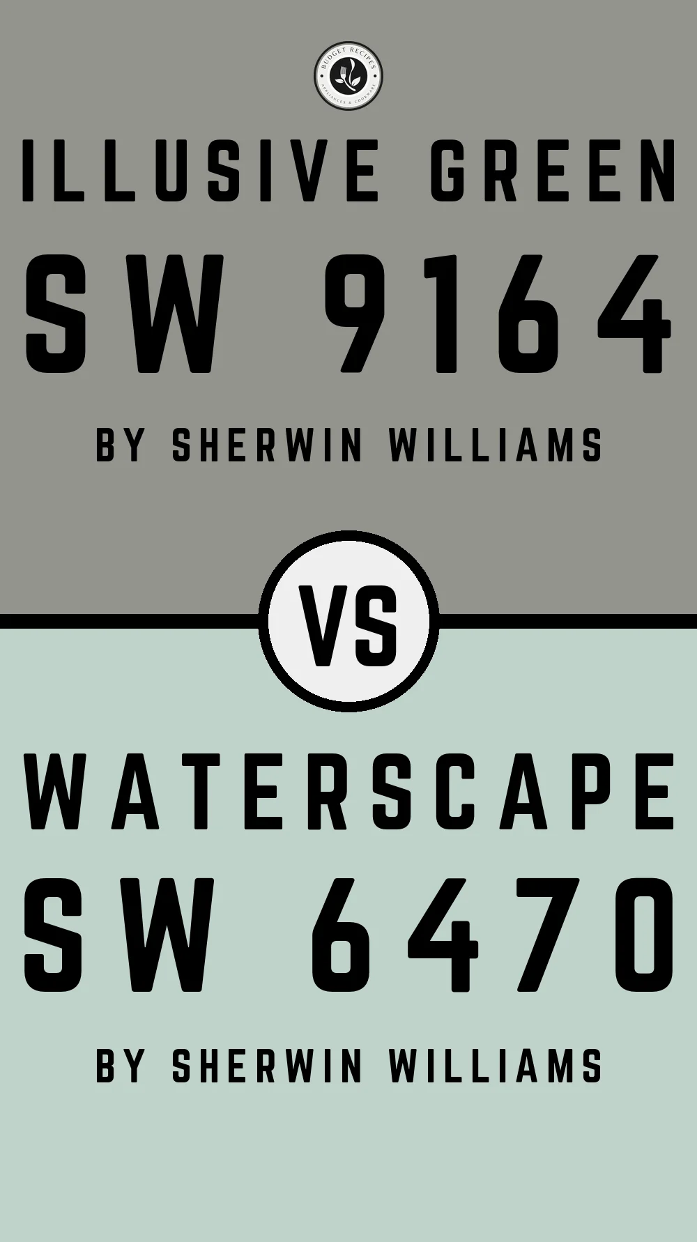 Illusive Green by Sherwin Williams SW 9164 with Waterscape SW 6470