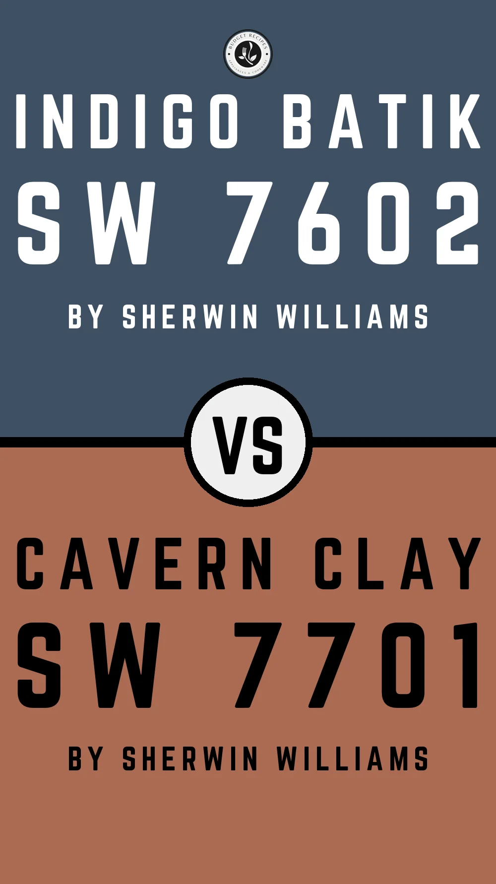 Indigo Batik by Sherwin Williams SW 7602 With Cavern Clay SW 7701
