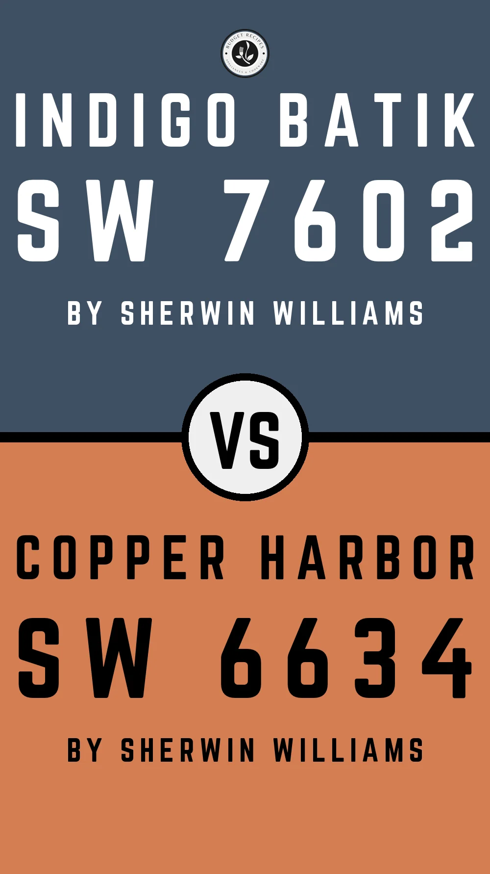 Indigo Batik by Sherwin Williams SW 7602 With Copper Harbor SW 6634